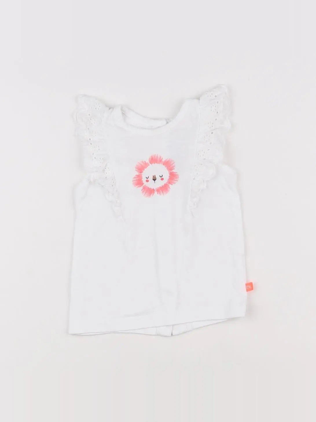 Cadet Rousselle - tee-shirt blanc, rose - 6 mois