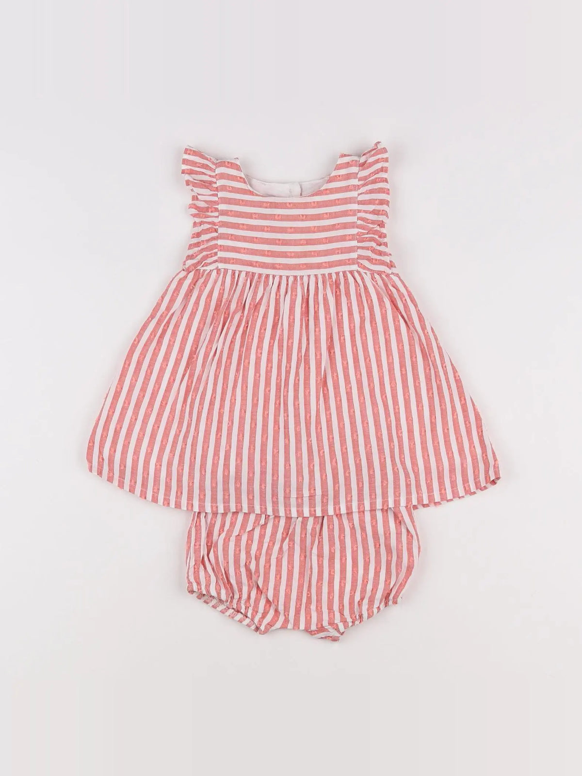 Absorba - robe rose, blanc - 6 mois