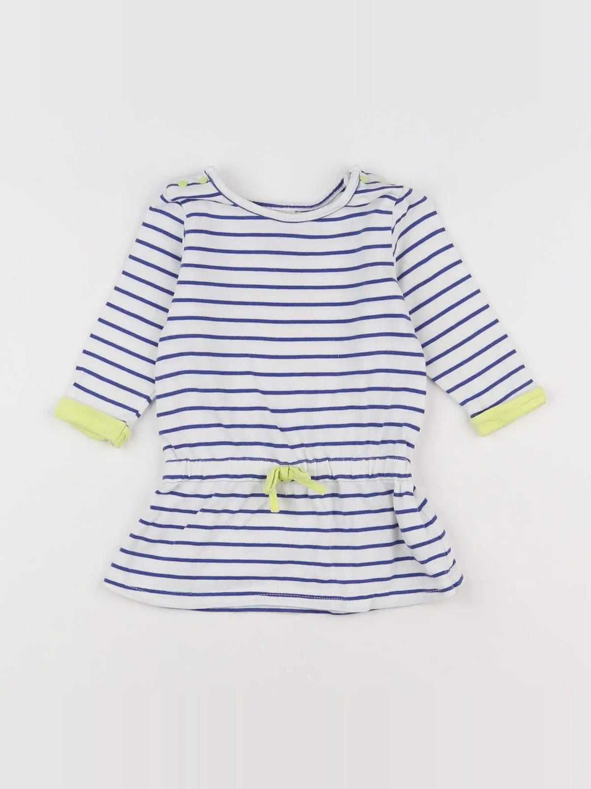 Tape à l'oeil - robe blanc, bleu - 6 mois