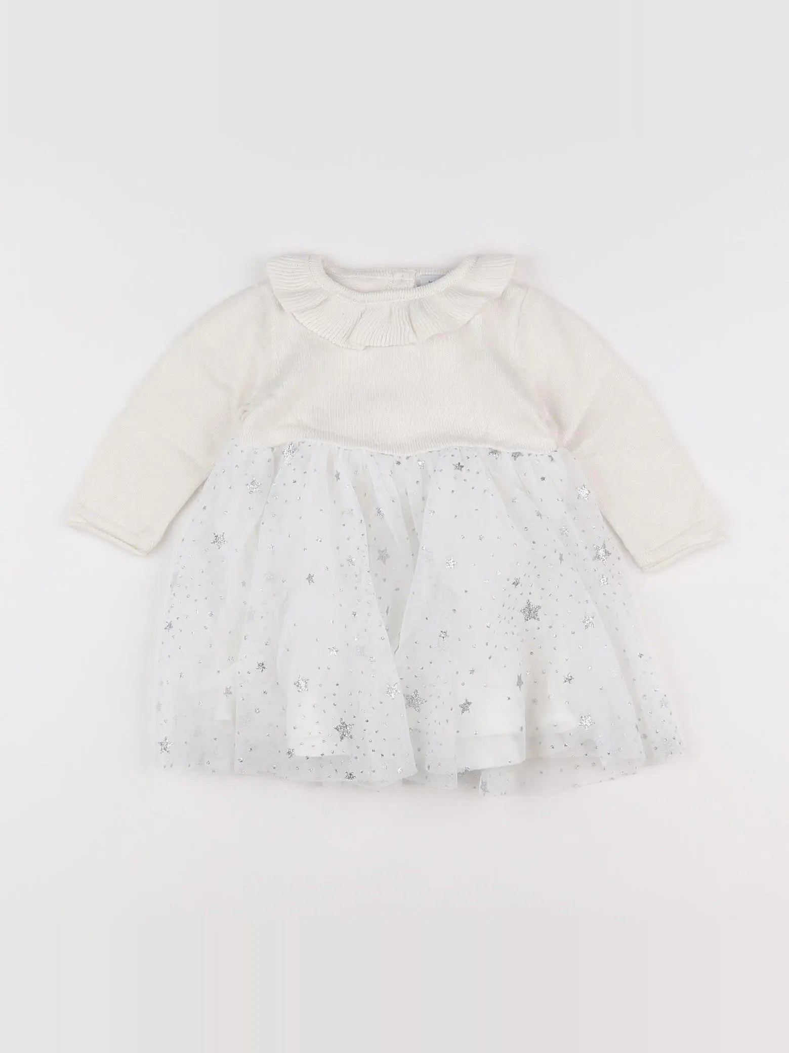 Petit Bateau - robe blanc - 6 mois