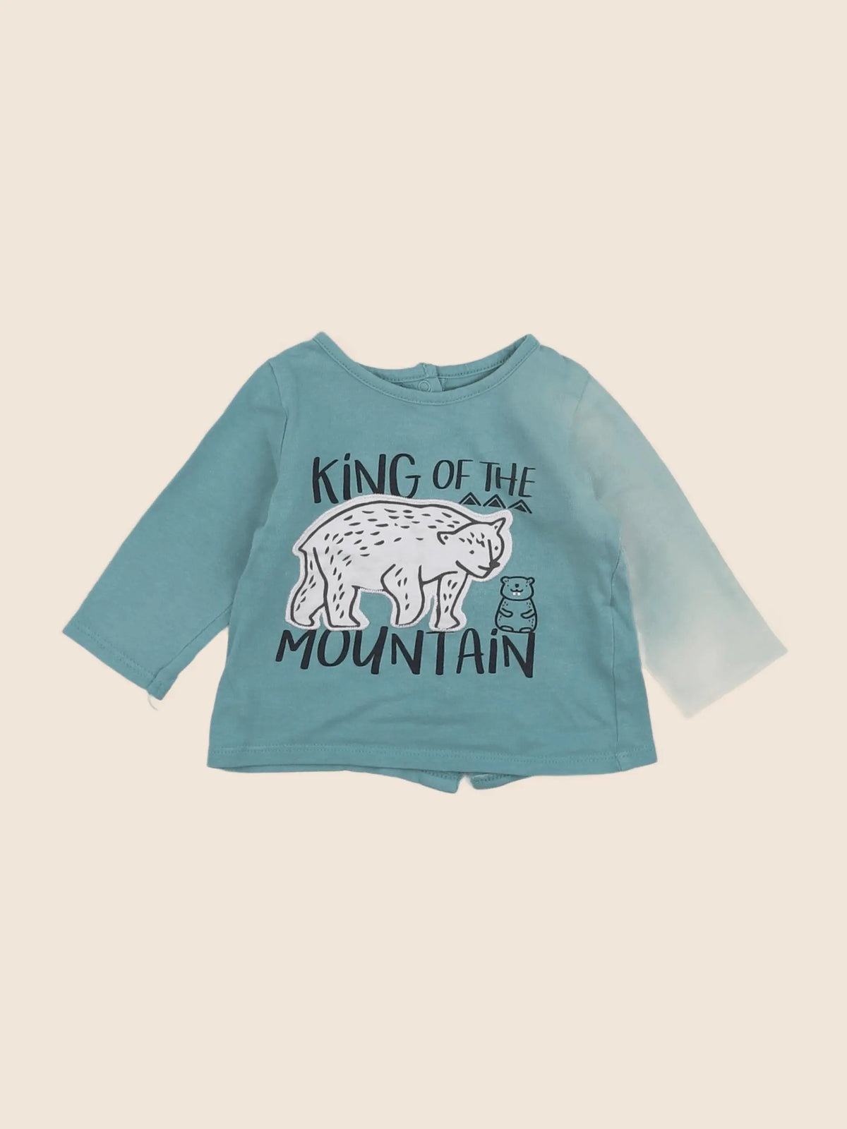 Vertbaudet - tee-shirt bleu - 3 mois