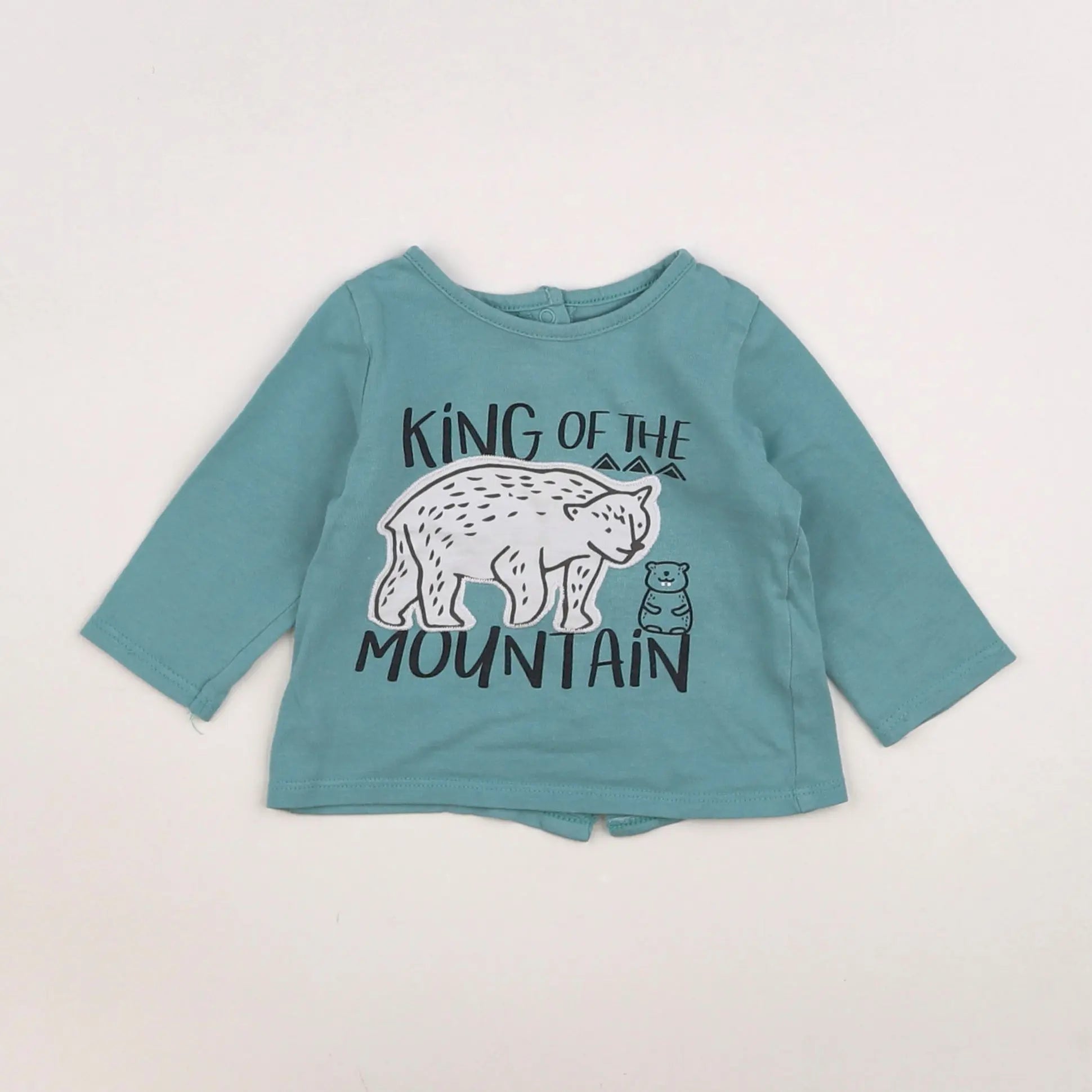 Vertbaudet - tee-shirt bleu - 3 mois