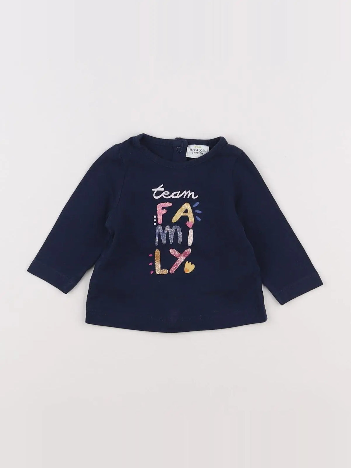Tape à l'oeil - tee-shirt bleu - 3 mois