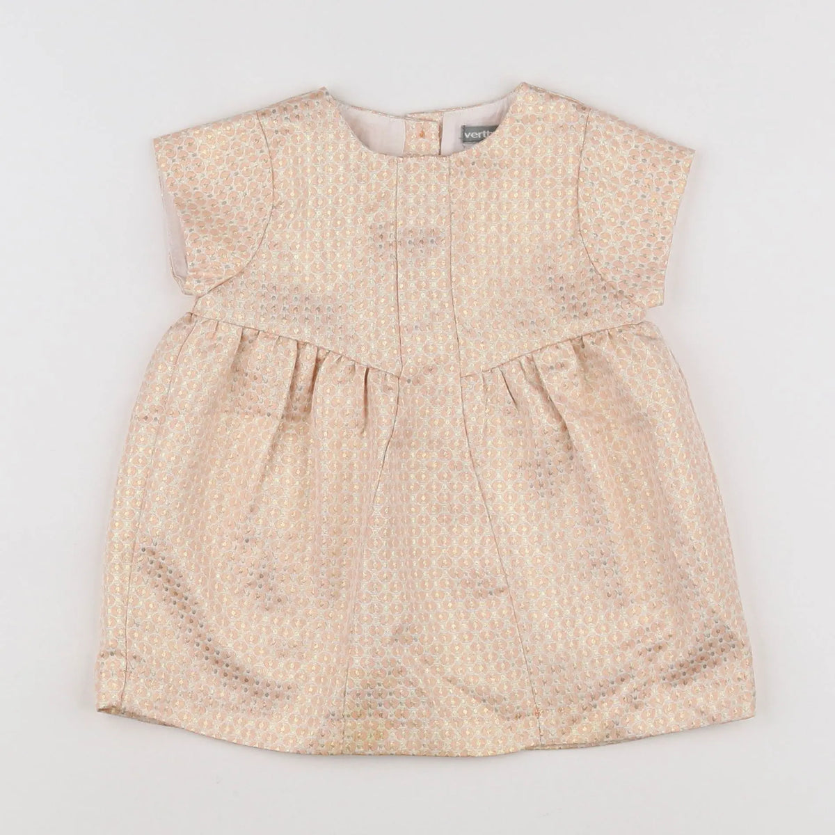 Vertbaudet - robe rose, or - 9 mois