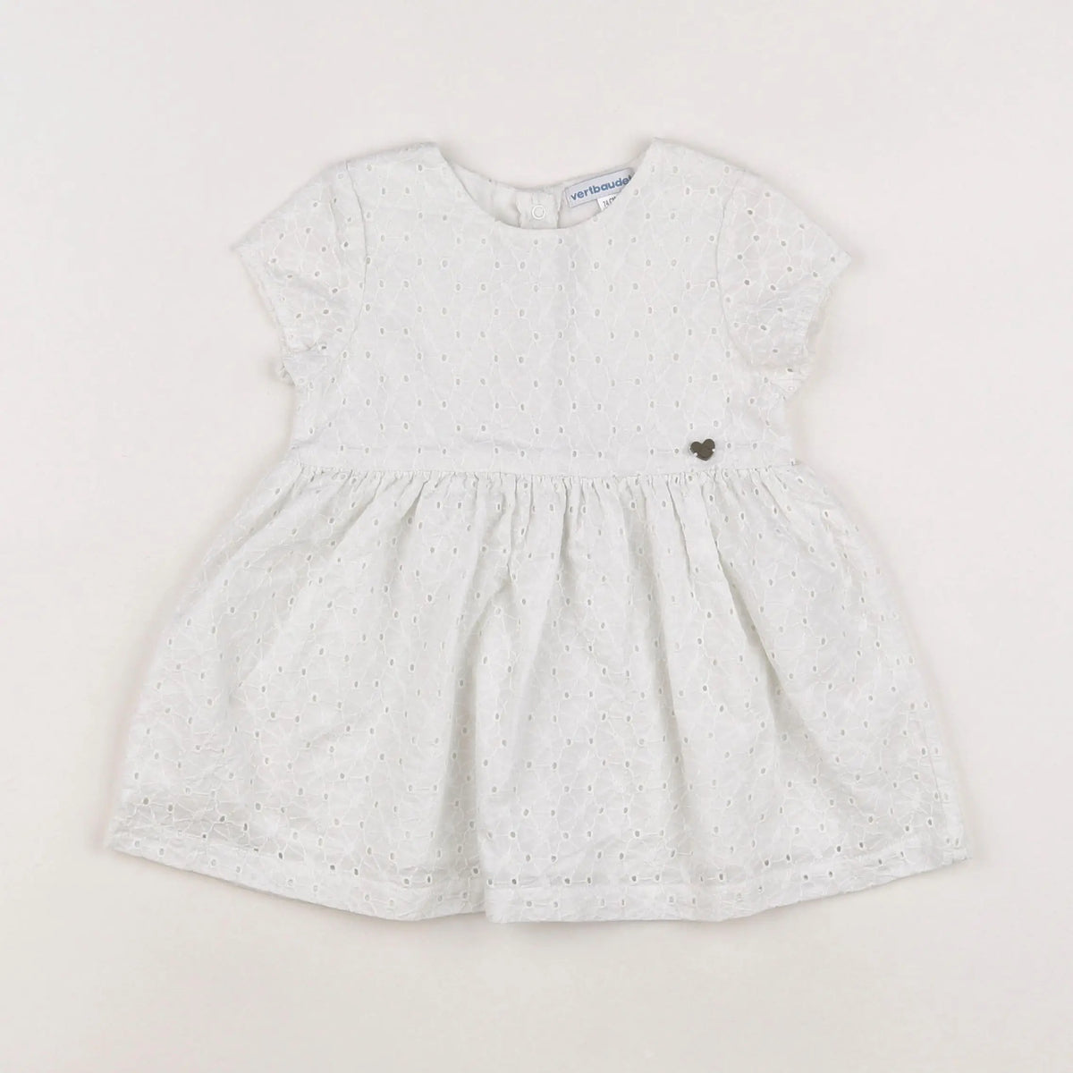 Vertbaudet - robe blanc - 12 mois