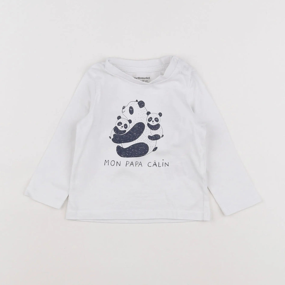 Vertbaudet - tee-shirt blanc - 6 mois