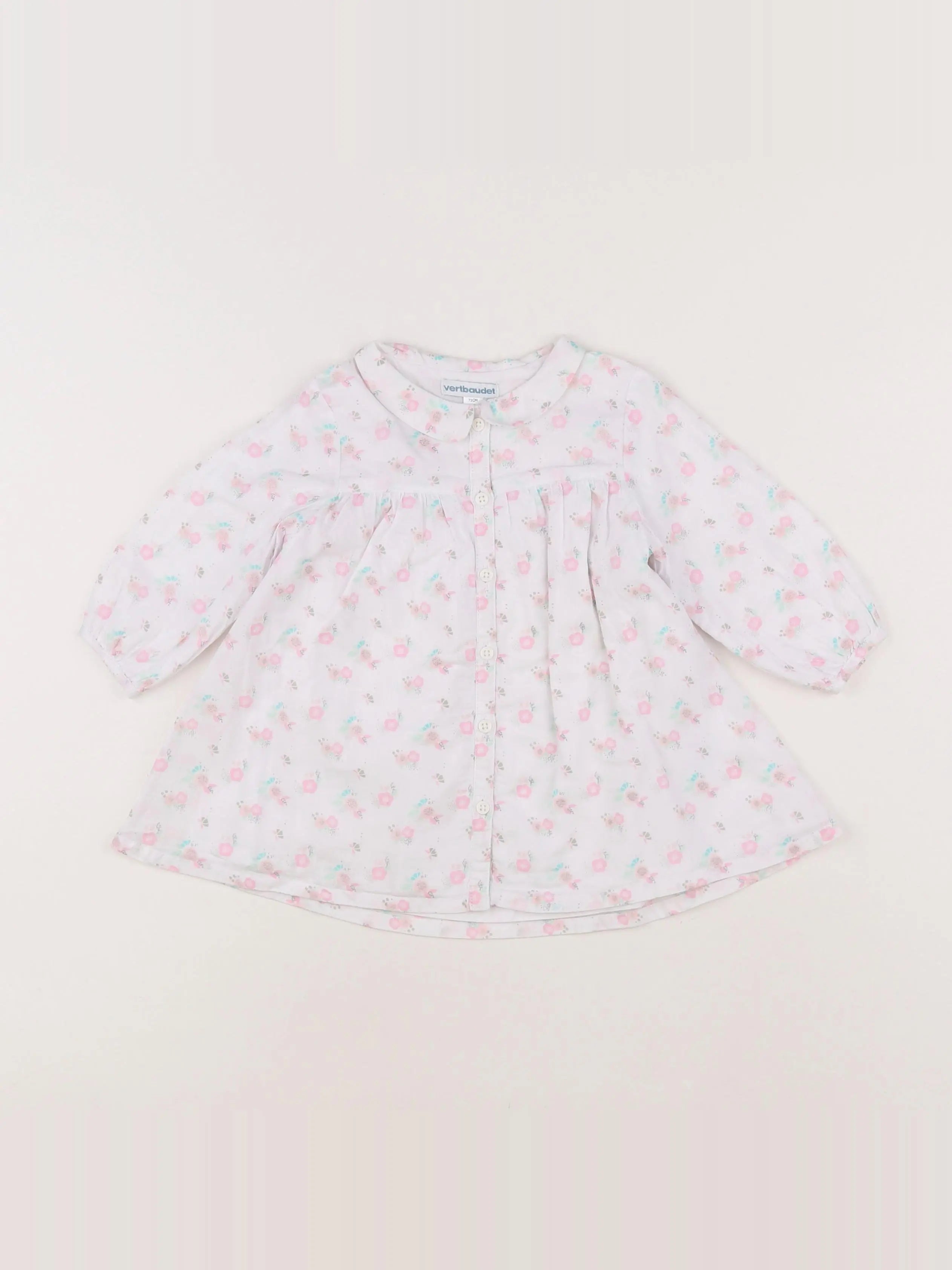 Vertbaudet - robe blanc - 9 mois