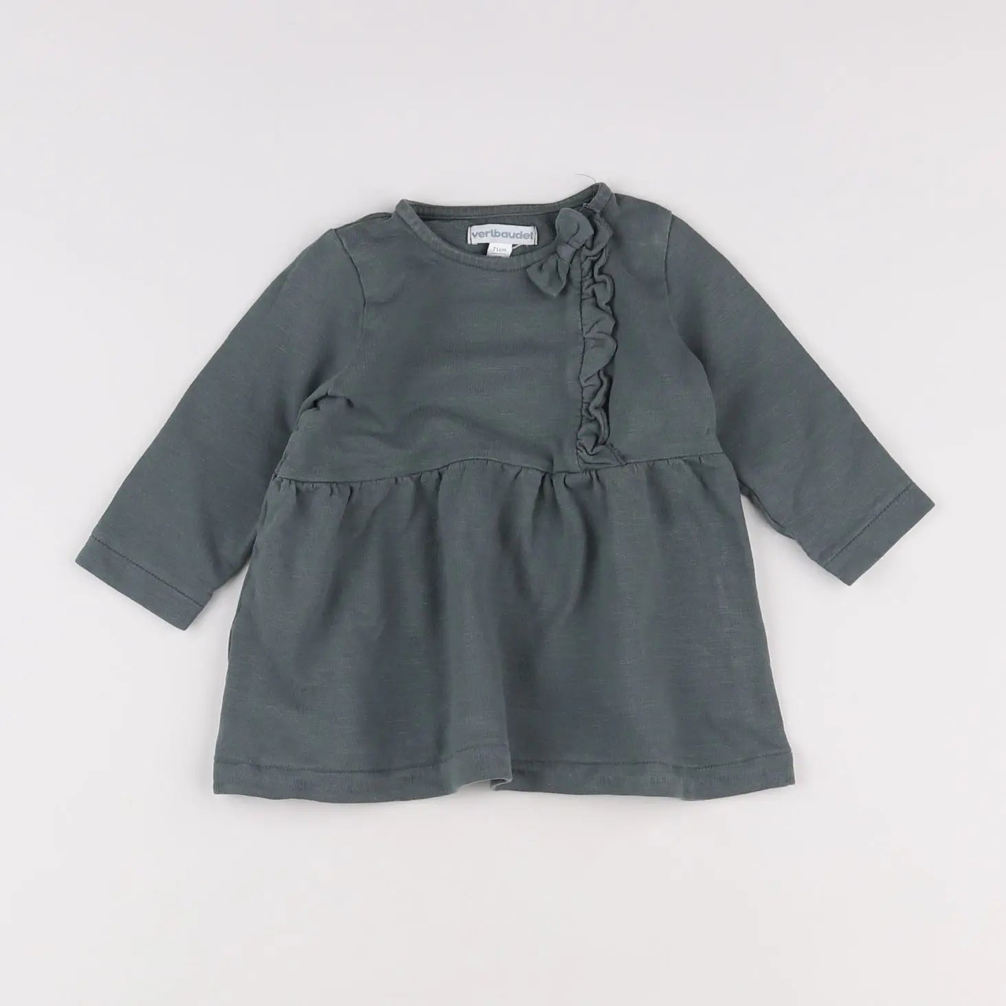 Vertbaudet - robe vert - 9 mois
