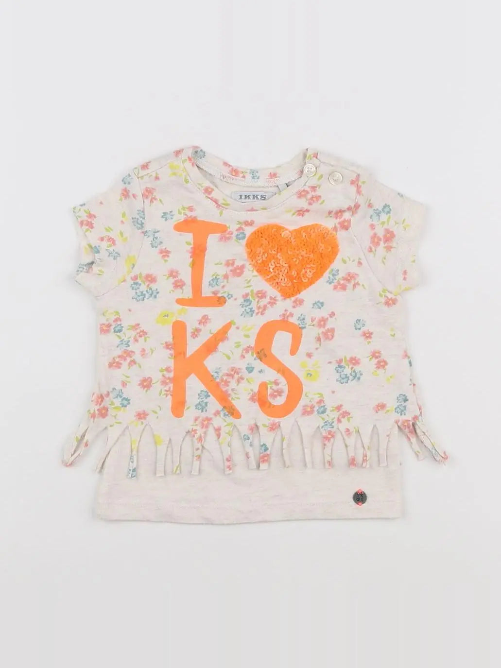 IKKS - tee-shirt beige, orange - 3 mois