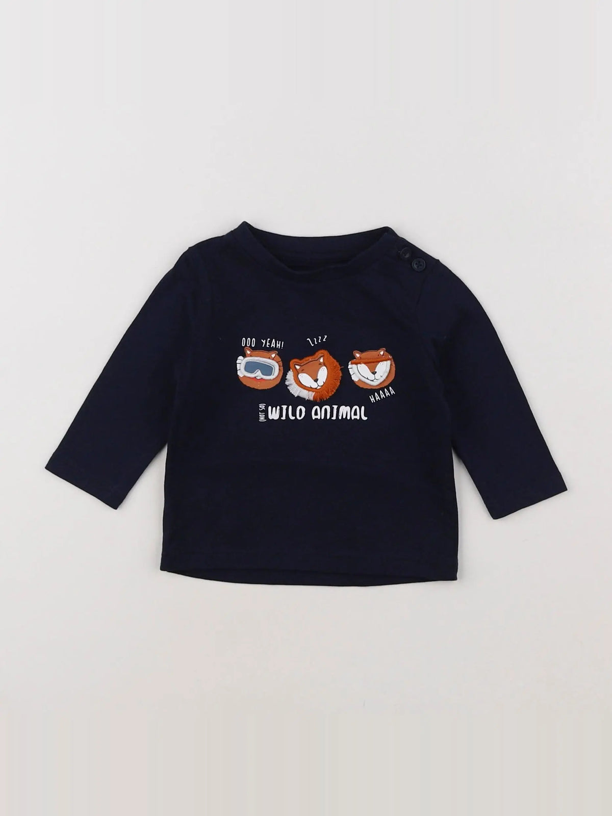 Vertbaudet - tee-shirt bleu - 3 mois
