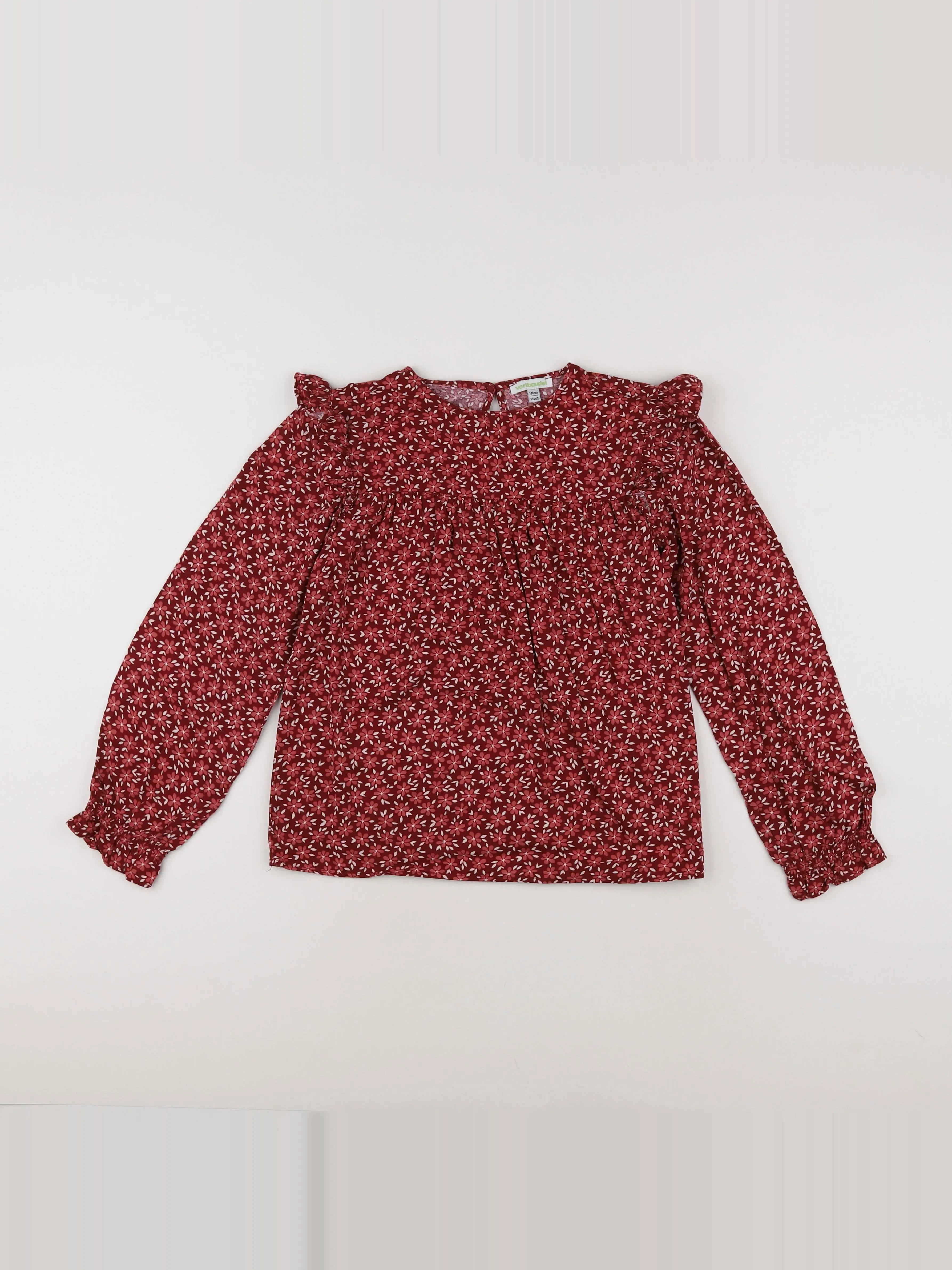 Vertbaudet - blouse rouge - 10 ans