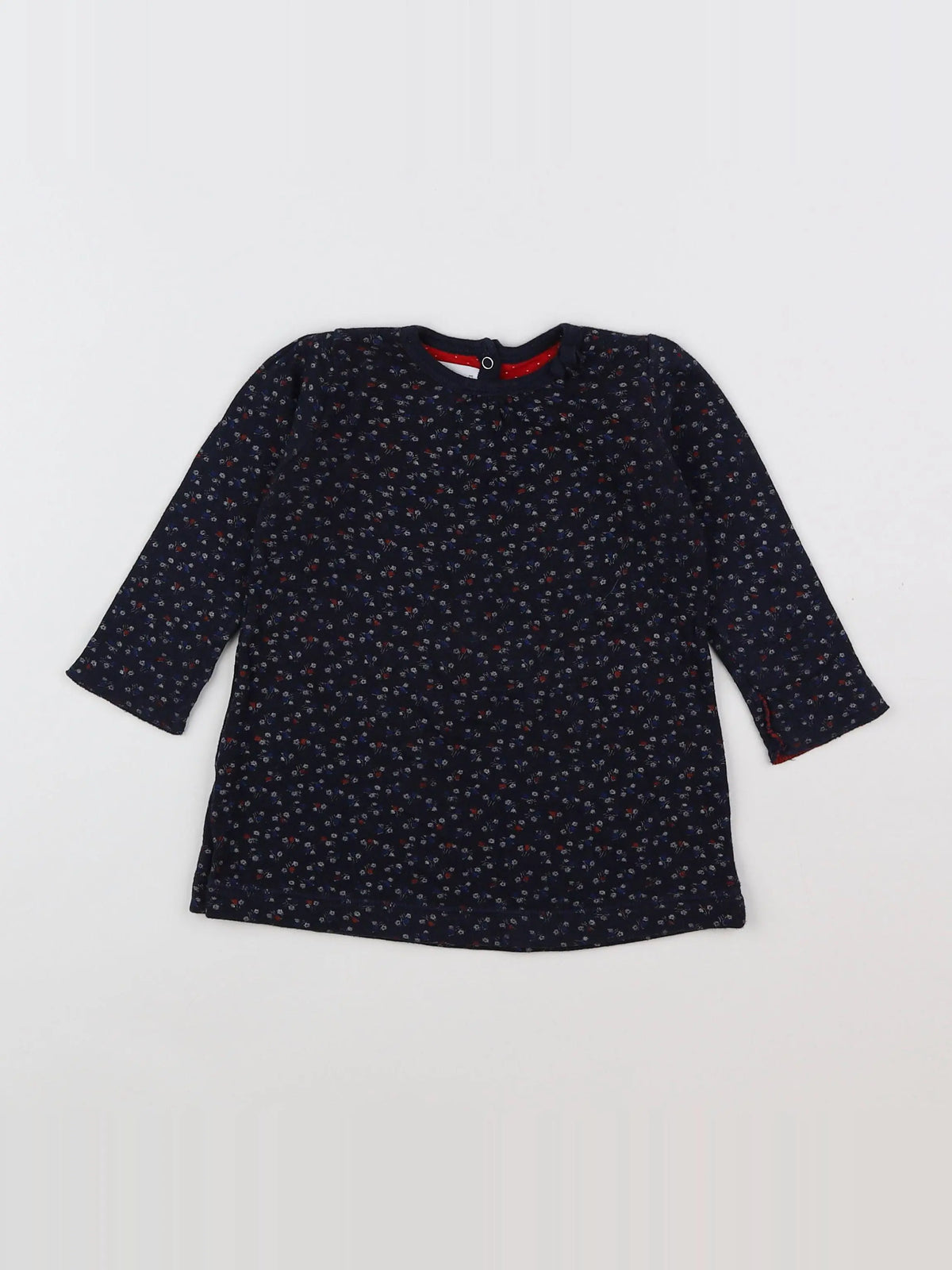 Petit Bateau - robe bleu - 12 mois