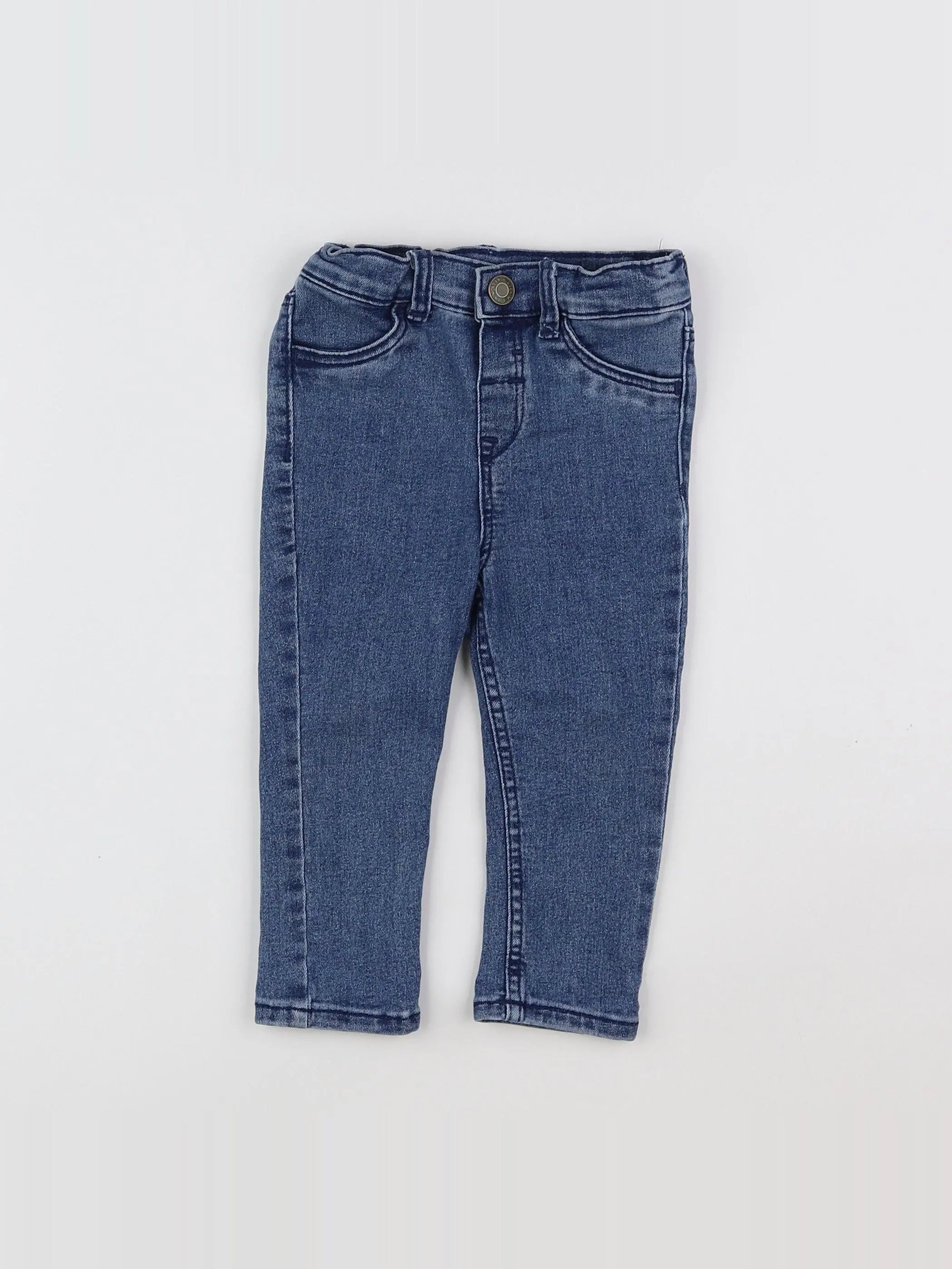 H&M - pantalon bleu - 9/12 mois