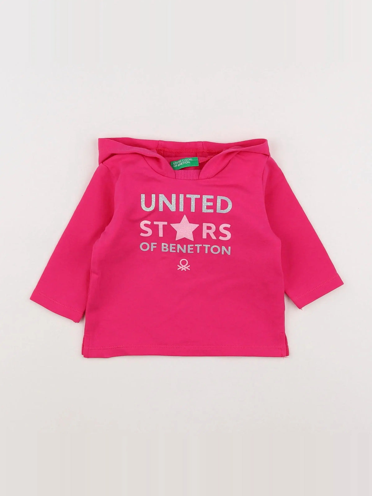 Benetton - tee-shirt rose - 3/6 mois