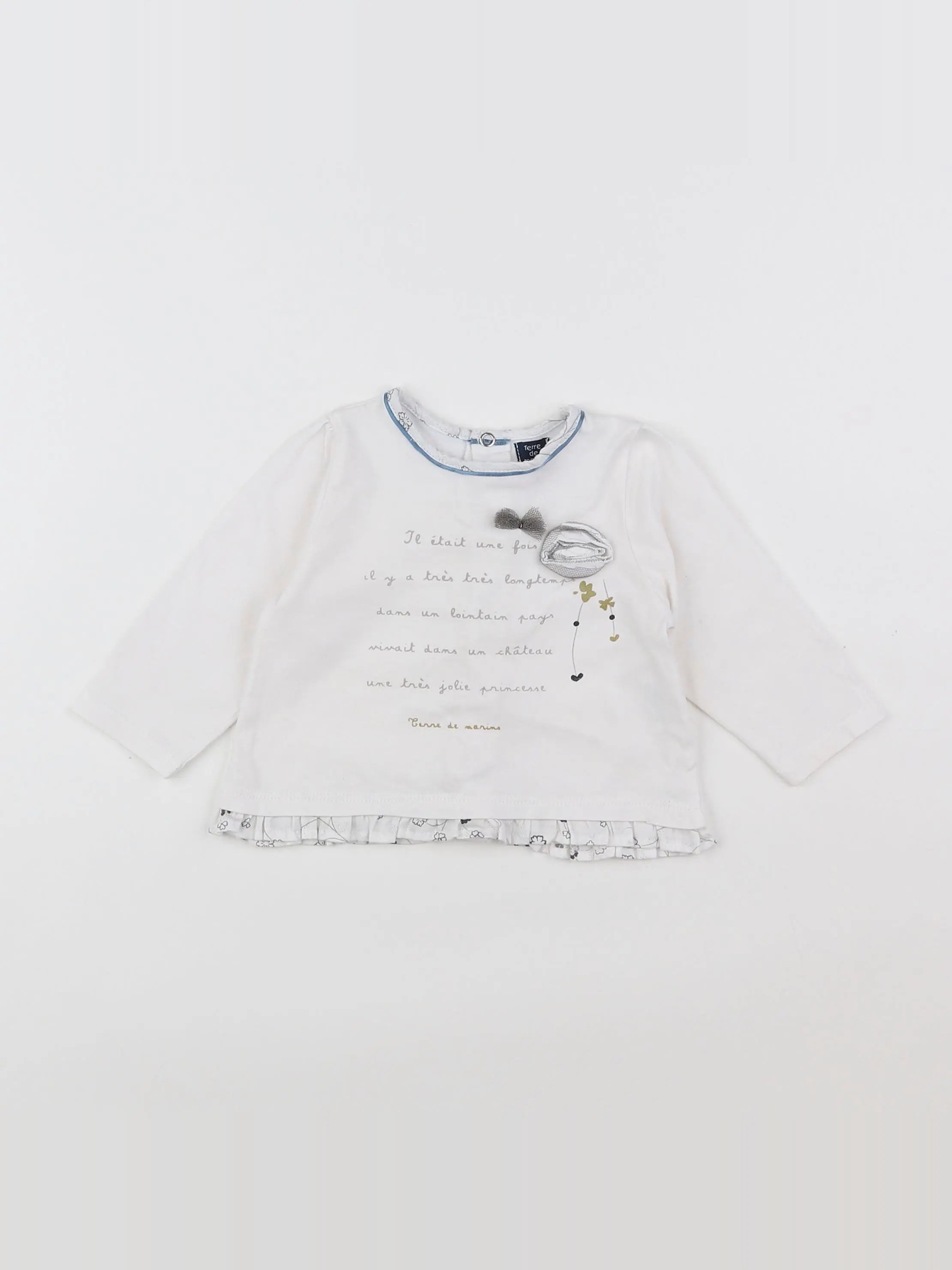 Terre de marins - tee-shirt blanc - 6 mois