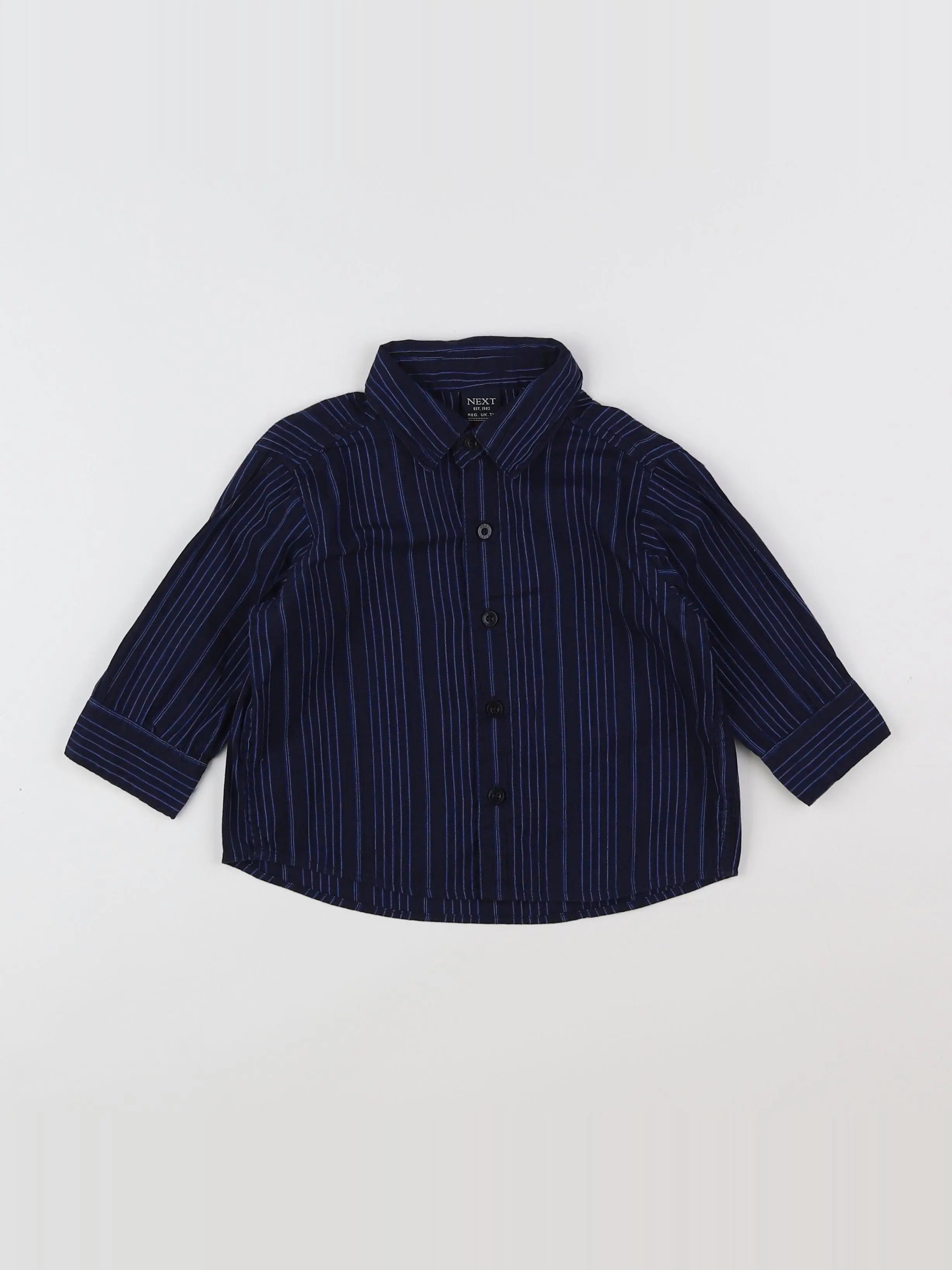 Next - chemise bleu - 3/6 mois