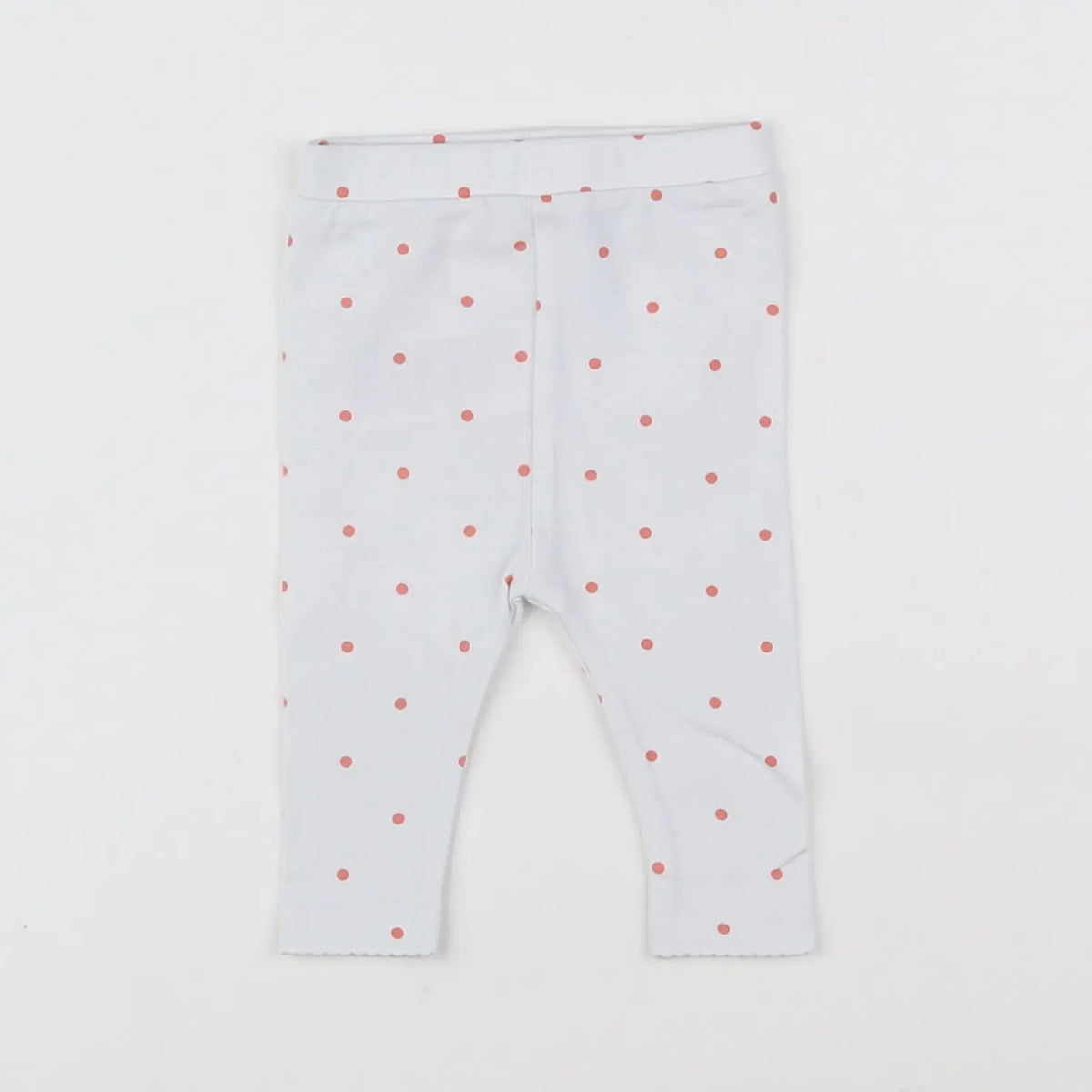 Vertbaudet - legging blanc, rose - 3 mois
