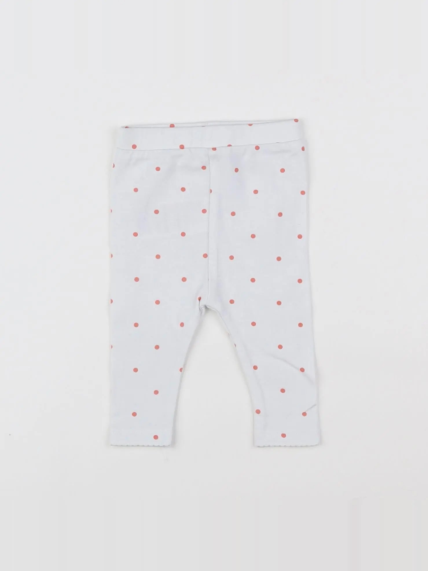 Vertbaudet - legging blanc, rose - 1 mois