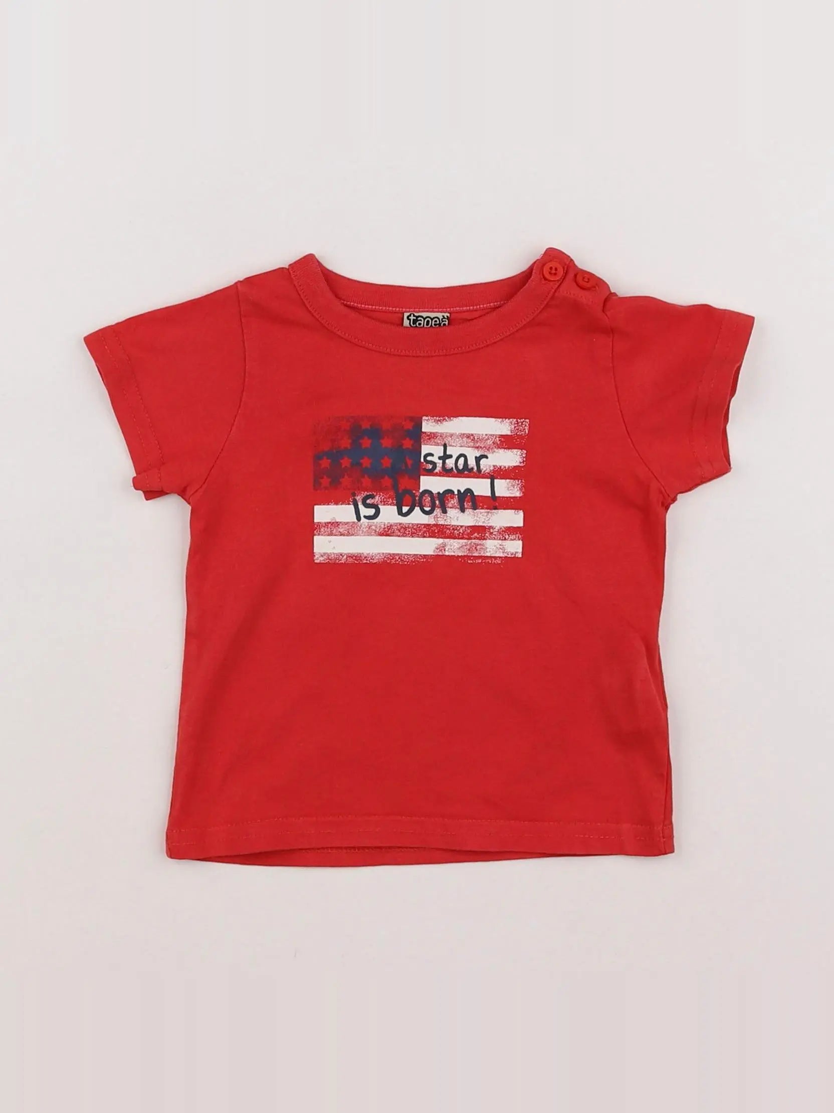 Tape à l'oeil - tee-shirt rouge - 6 mois