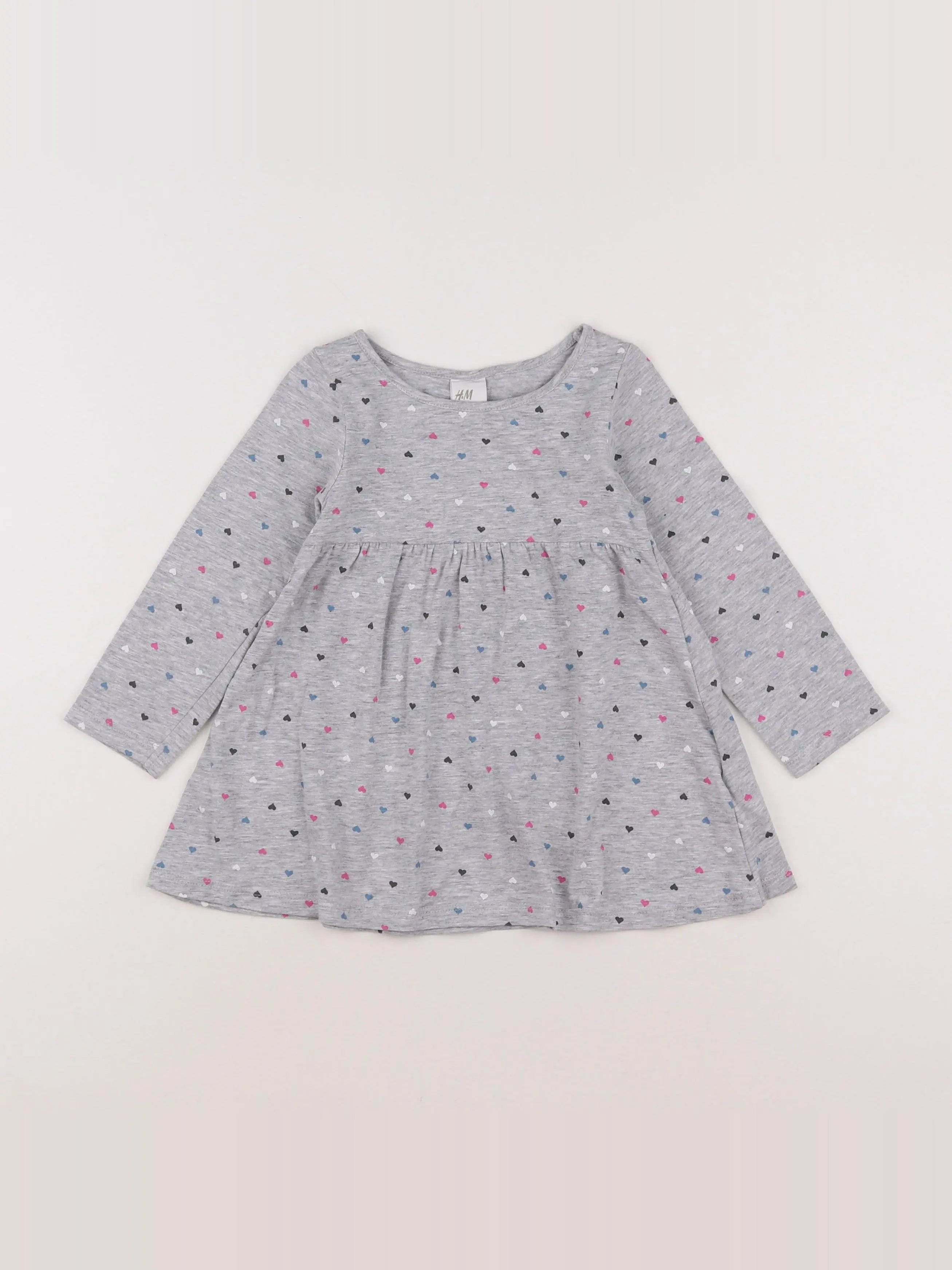 H&M - robe gris - 12/18 mois