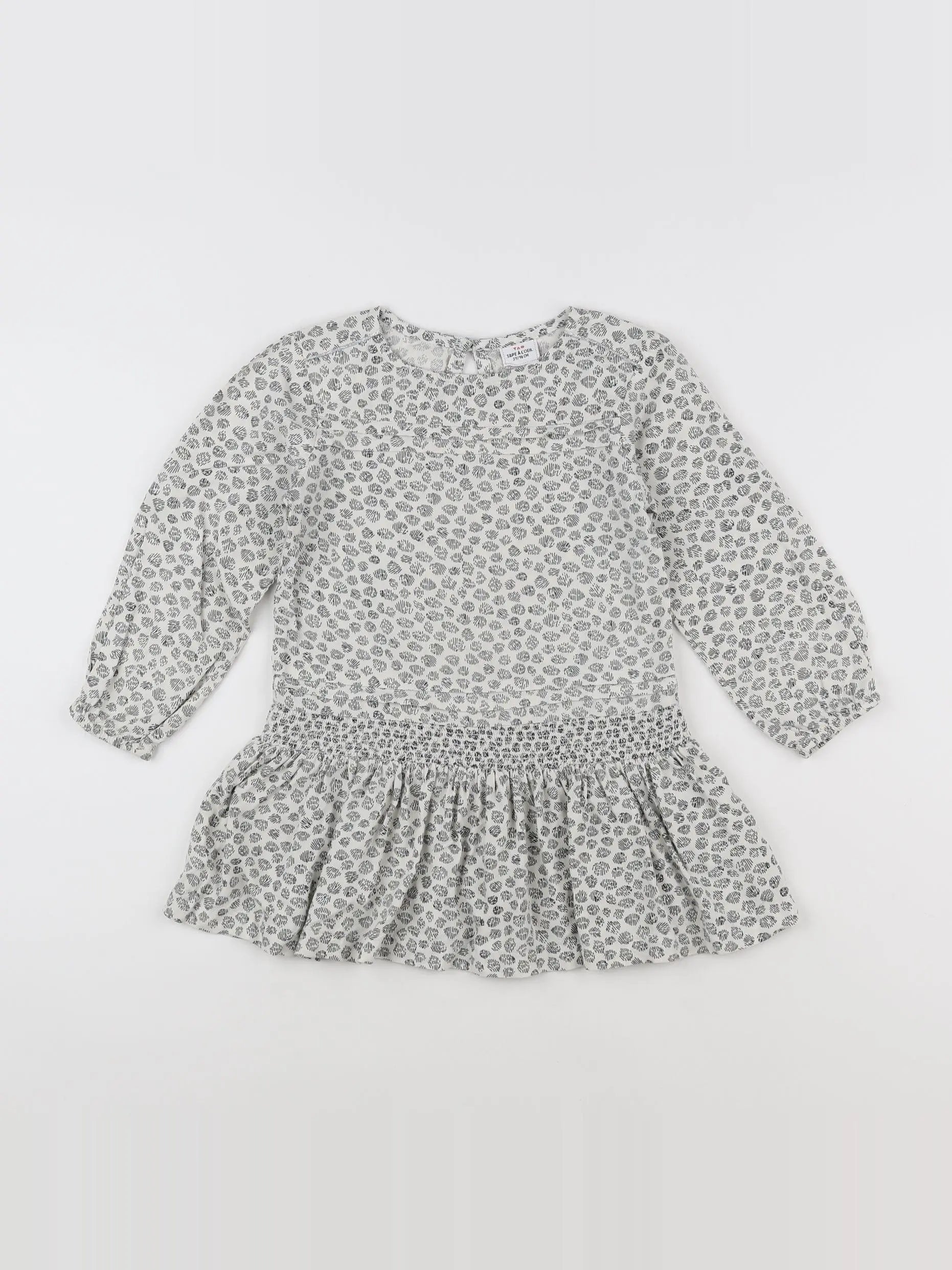 Tape à l'oeil - robe blanc, gris - 3 ans