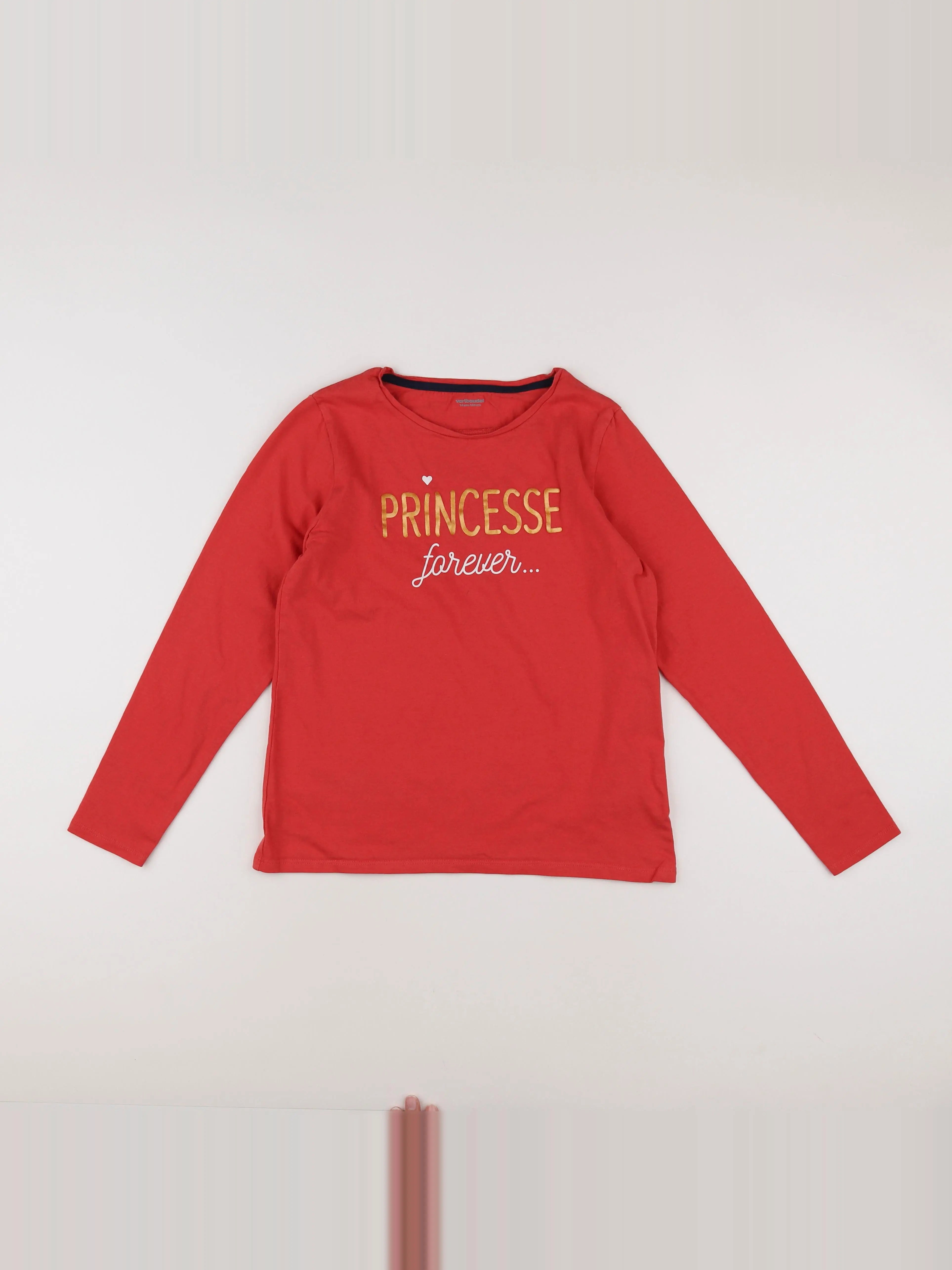Vertbaudet - tee-shirt rouge - 14 ans