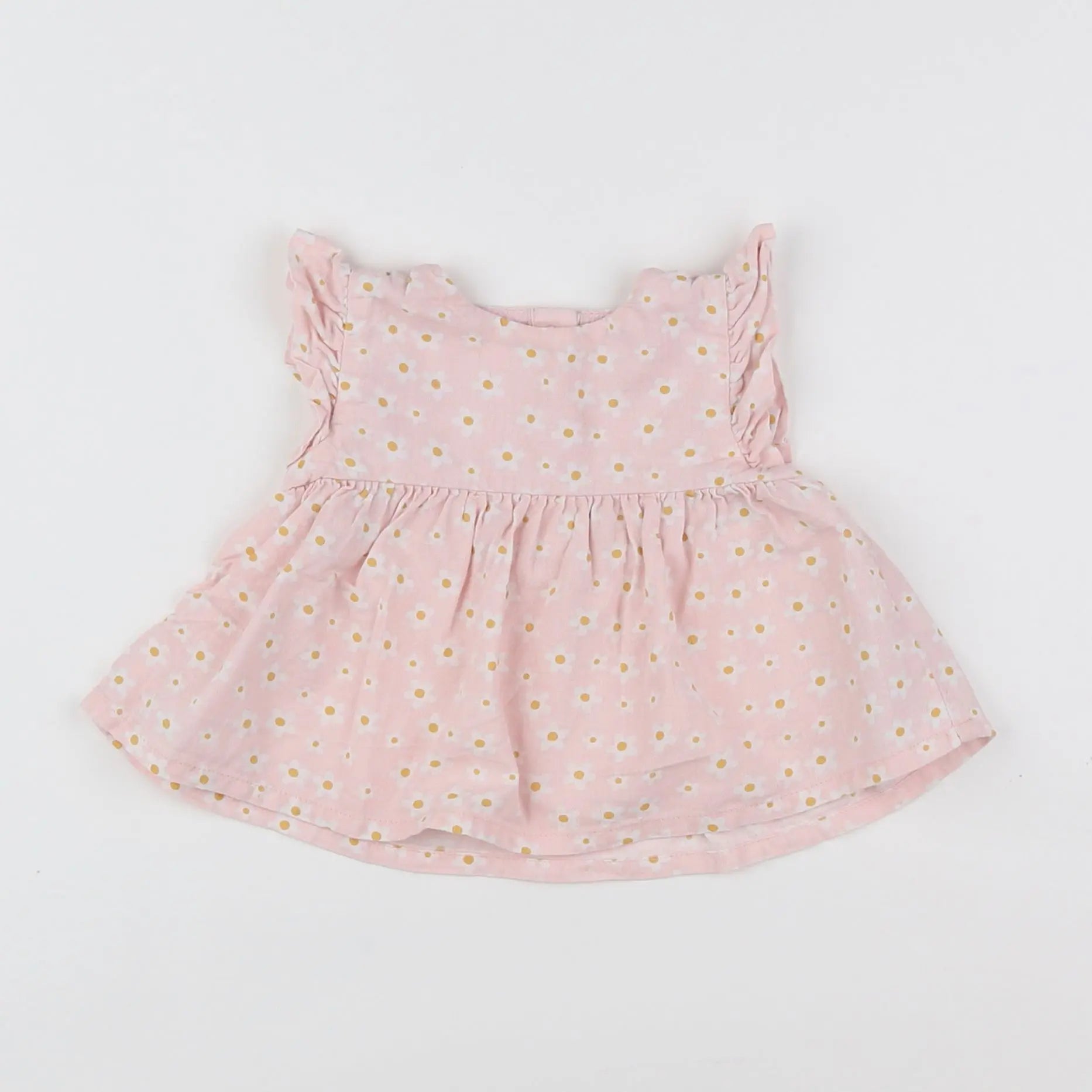 Vertbaudet - blouse blanc, rose - 3 mois
