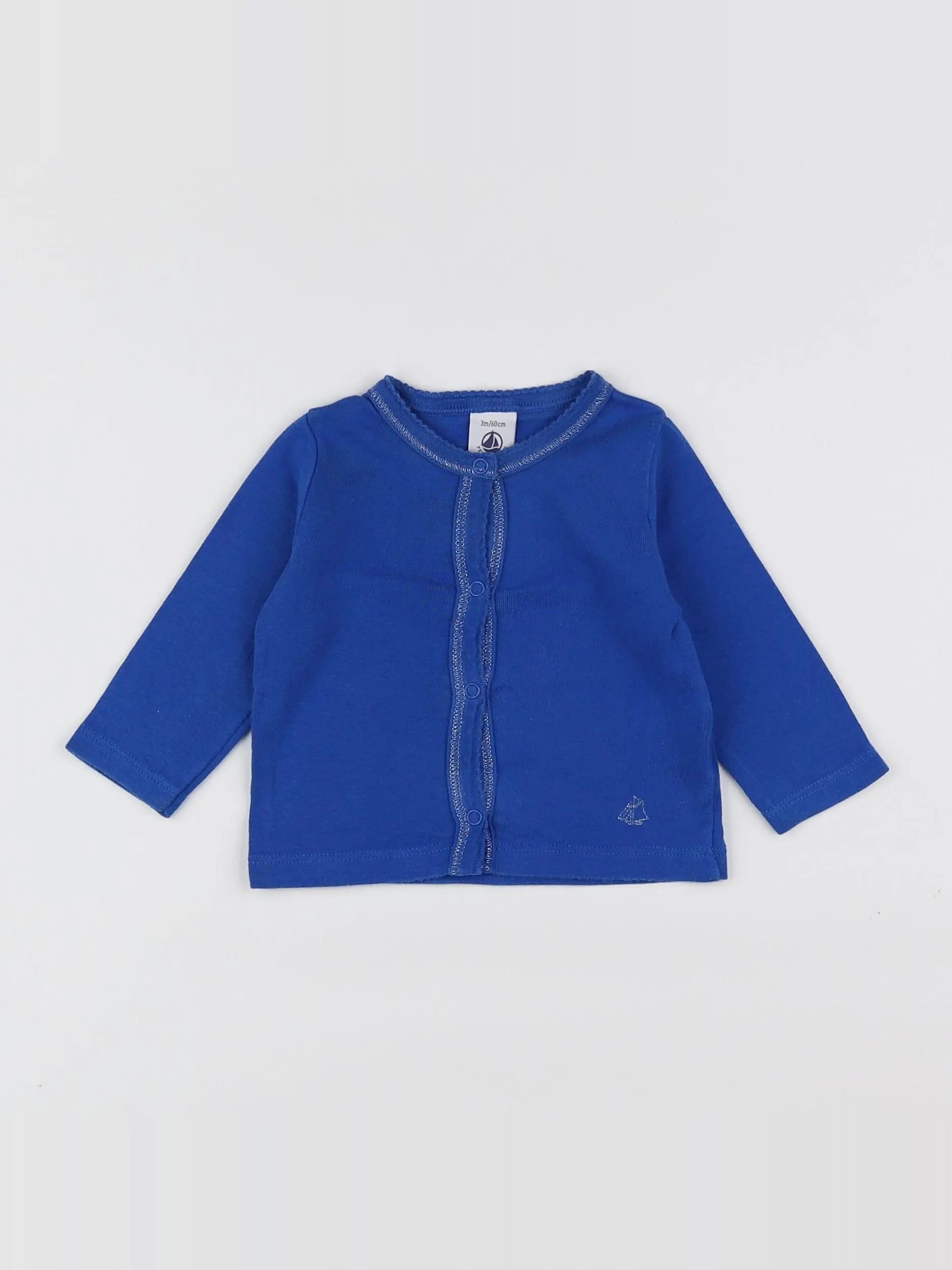 Petit Bateau - tee-shirt bleu - 3 mois