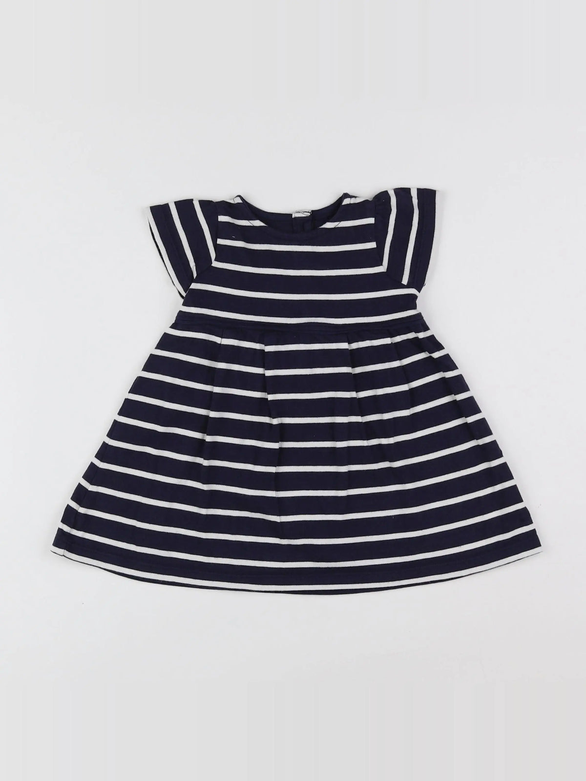 Boutchou - robe blanc, bleu - 6 mois