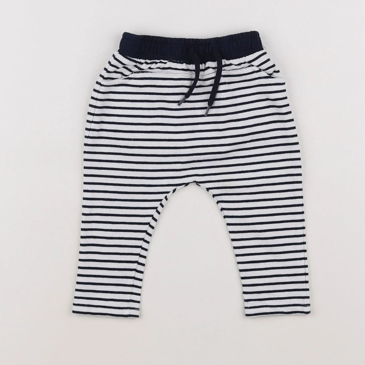 Vertbaudet - jogging bleu, blanc - 6 mois