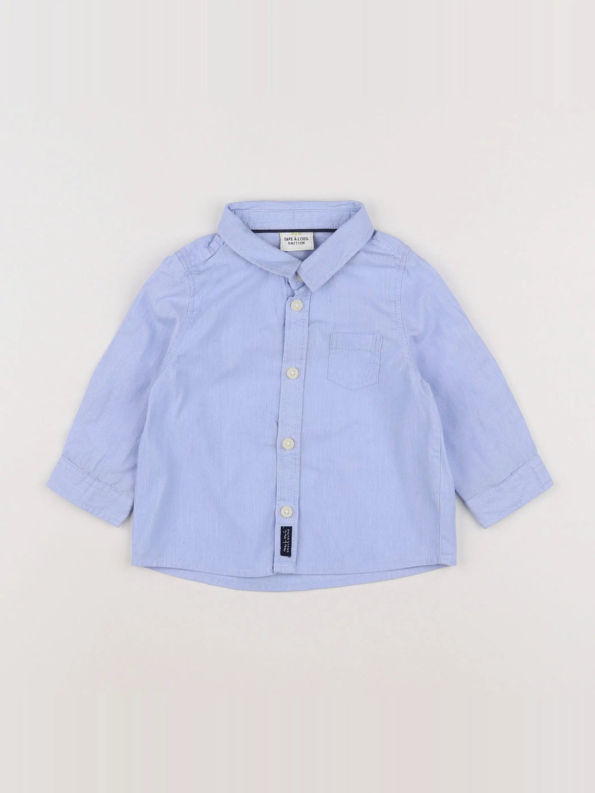 Tape à l'oeil - chemise bleu - 9 mois