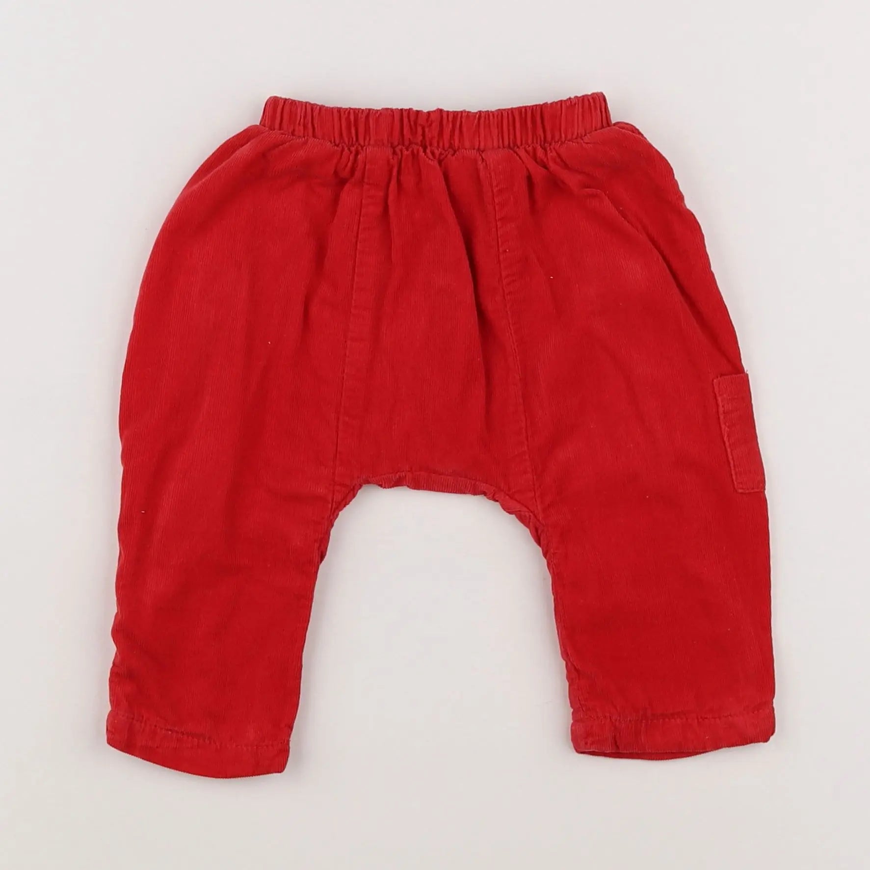 Vertbaudet - pantalon rouge - 6 mois