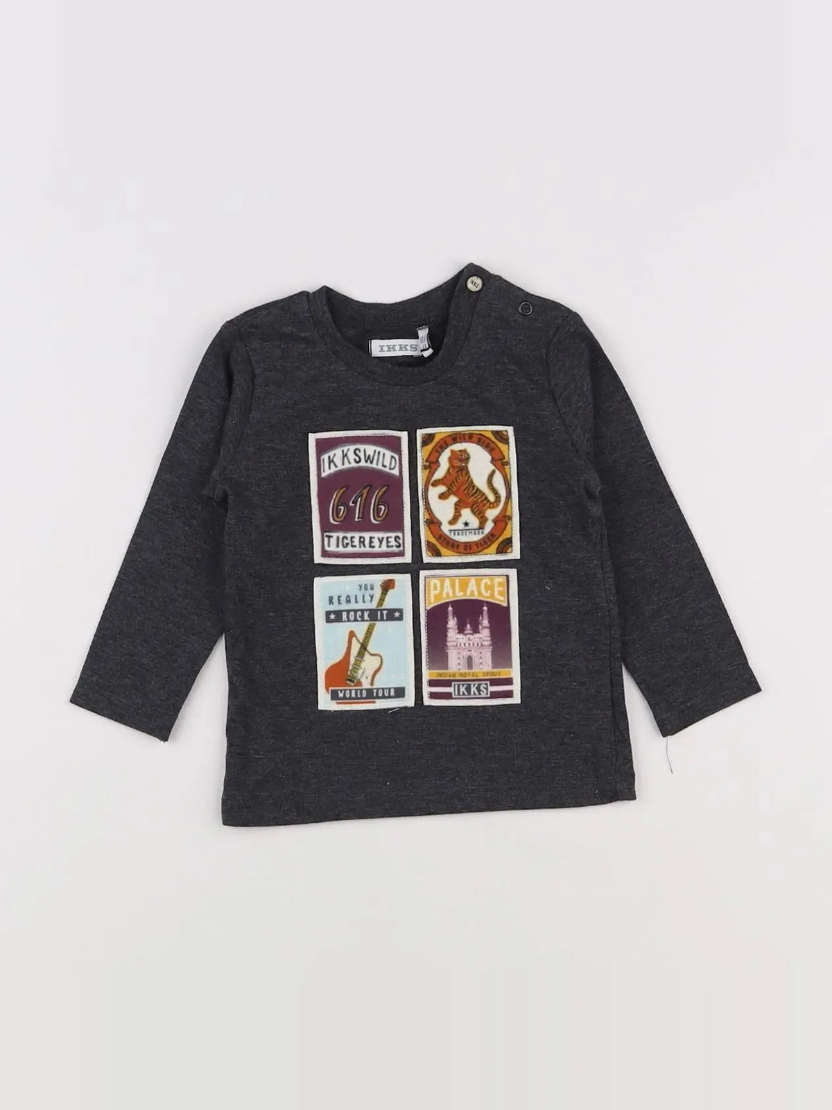 IKKS - tee-shirt gris, multicolore - 6 mois