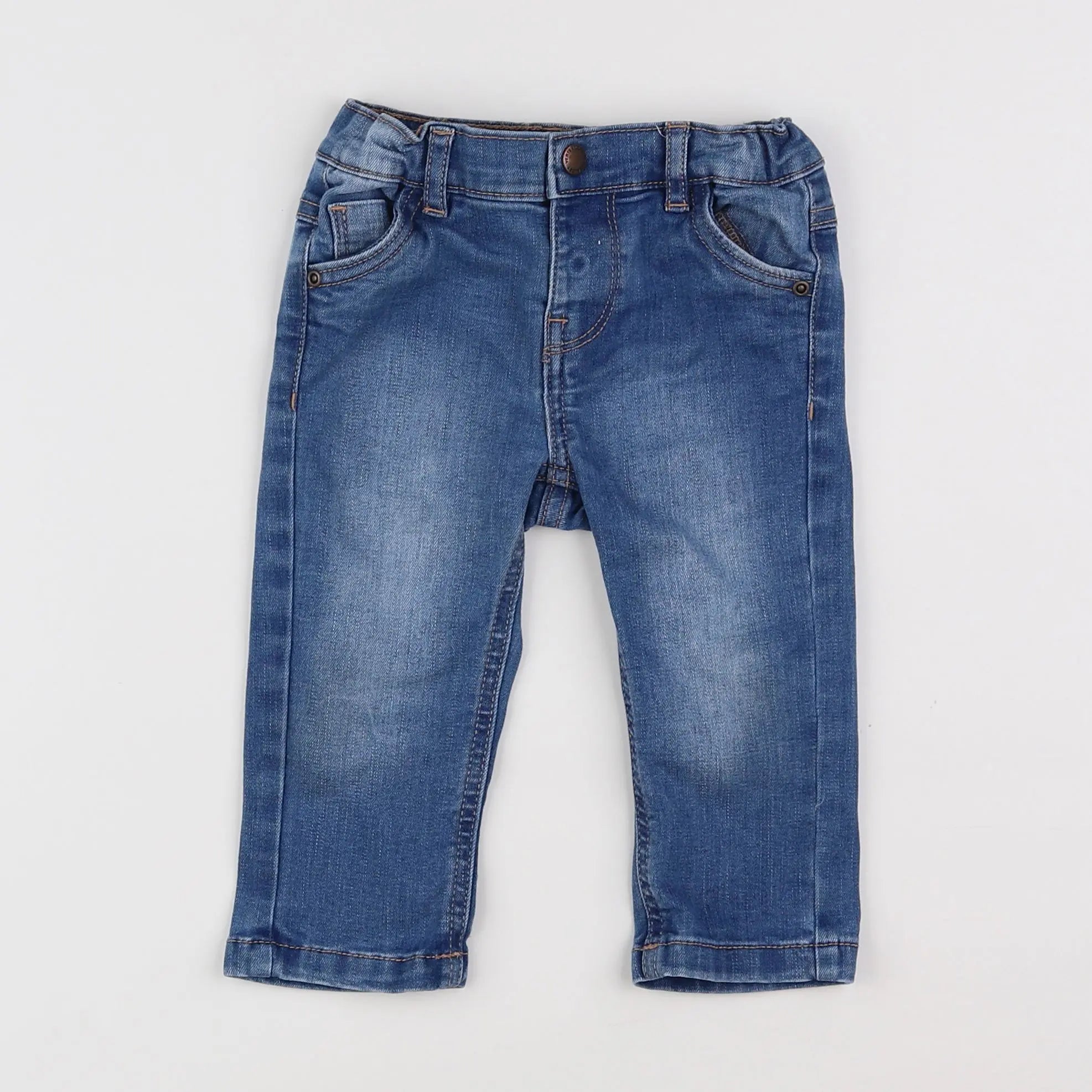 Vertbaudet - pantalon bleu - 12 mois