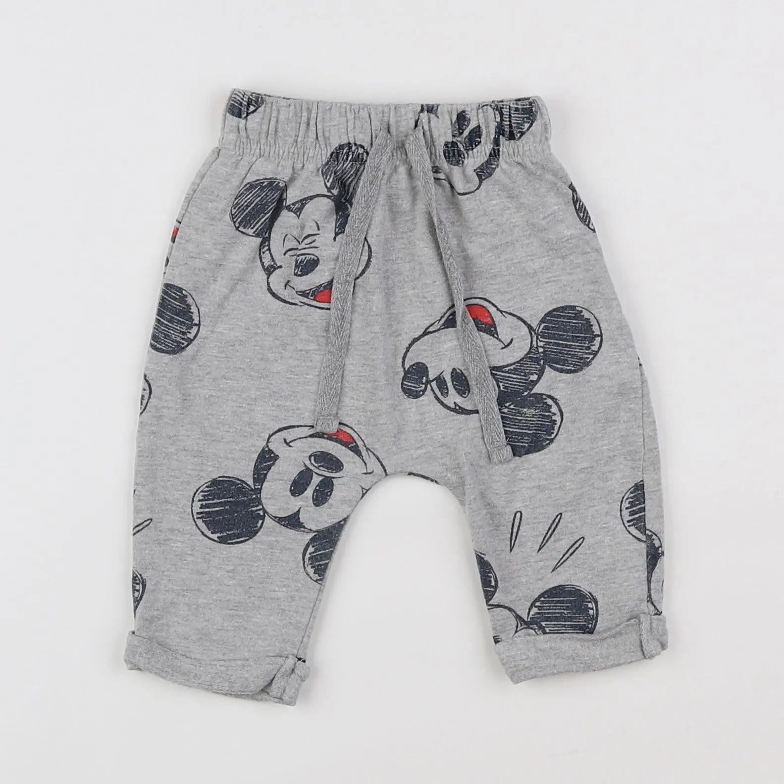 Vertbaudet - sarouel gris, bleu - 3 mois