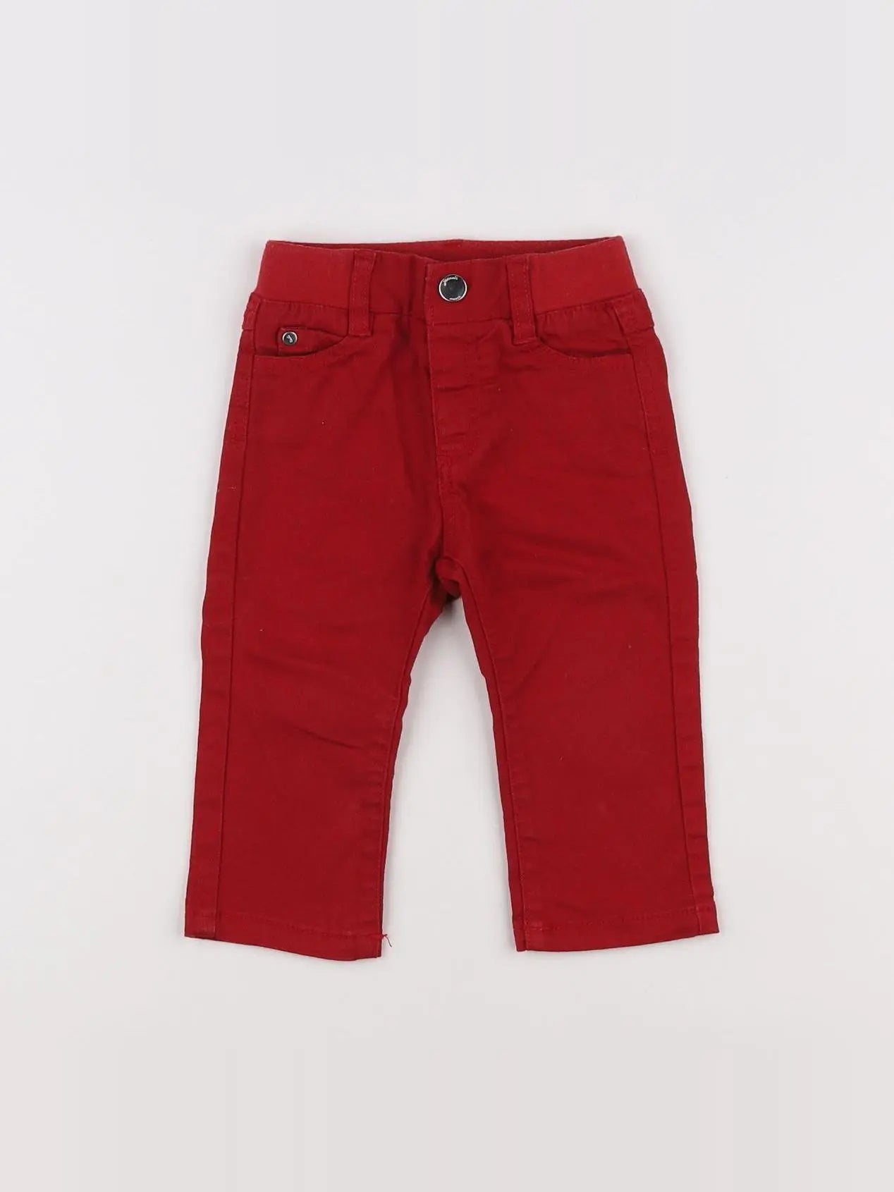Jacadi - jean rouge - 12 mois