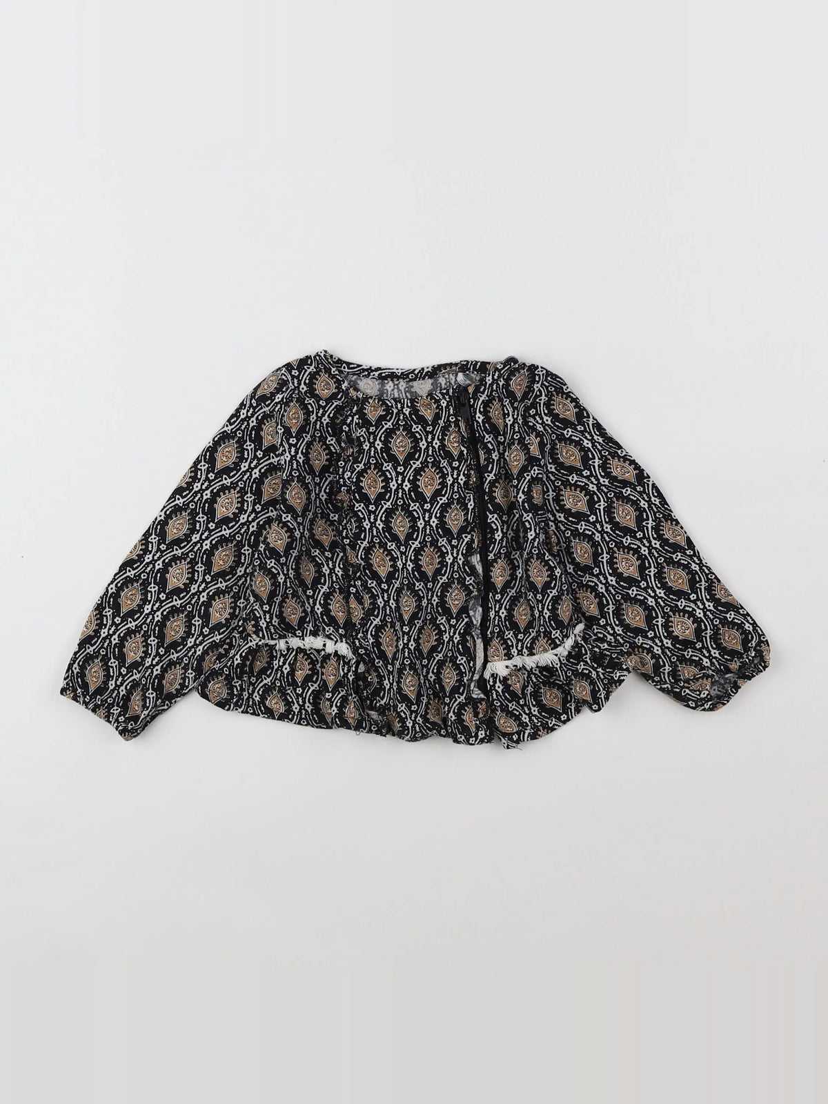 IKKS - blouse marron, noir - 12 mois