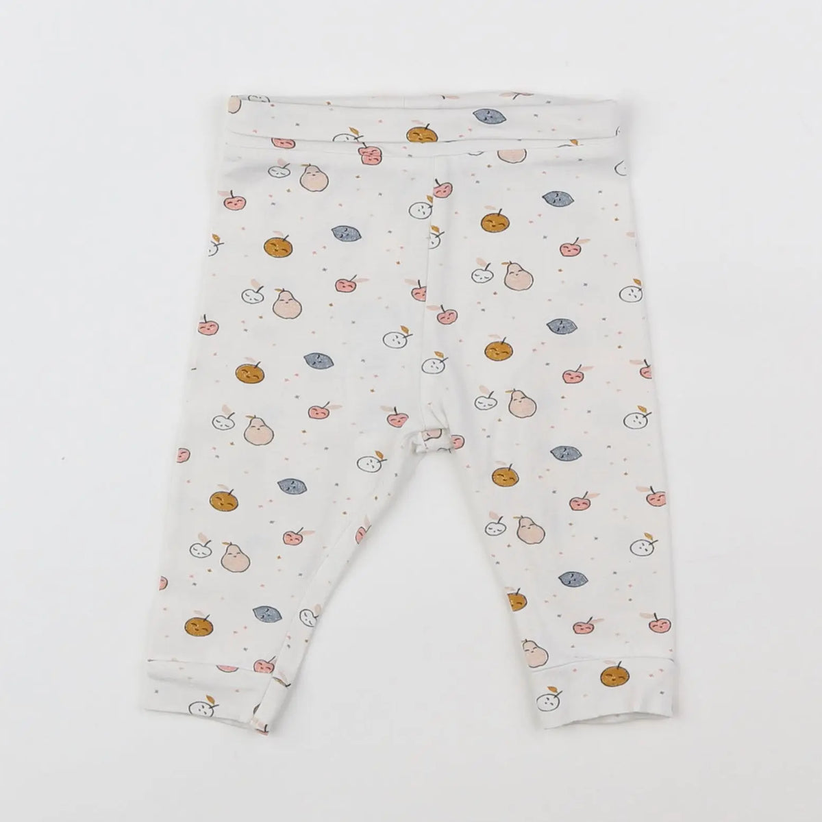 Vertbaudet - legging blanc, multicolore - 3 mois