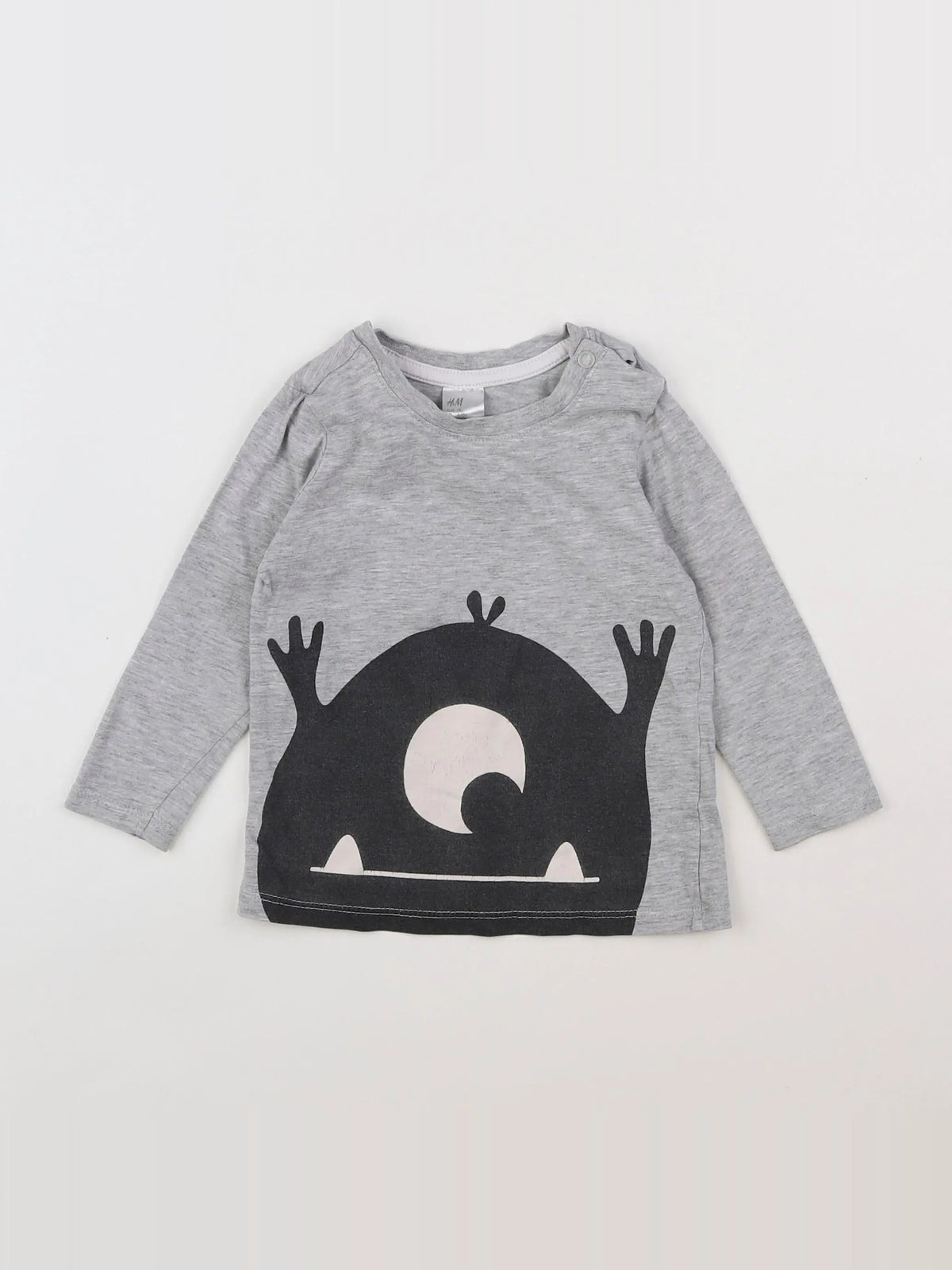 H&M - tee-shirt gris - 6/9 mois