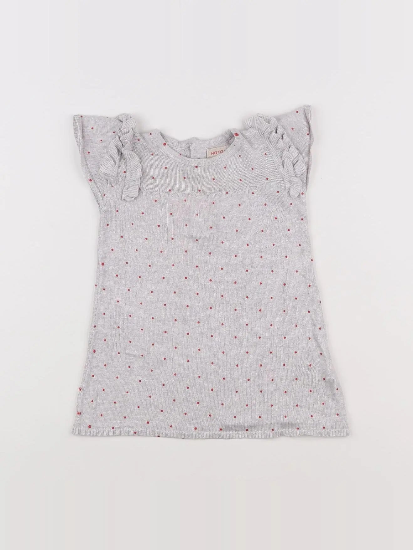 Natalys - robe gris, rouge - 6 mois