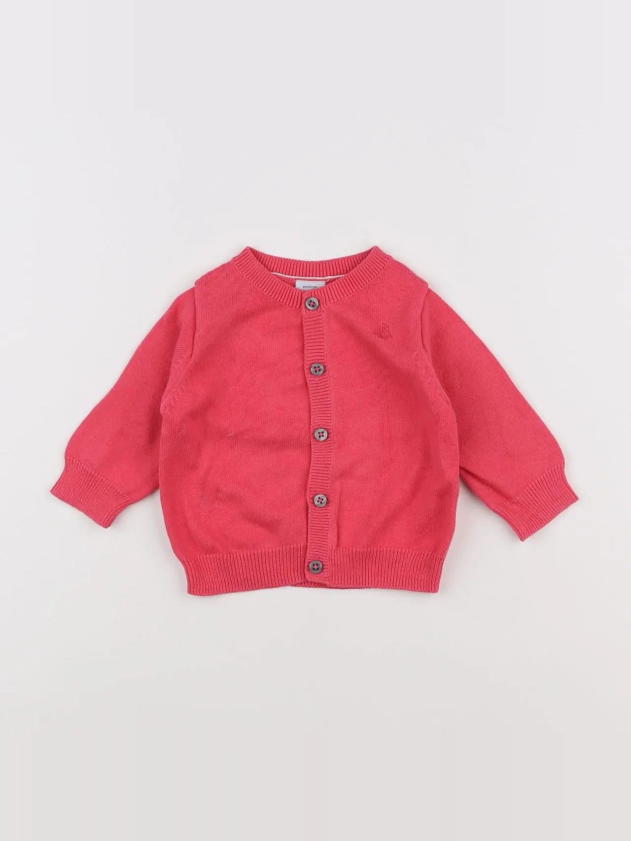 Petit Bateau - gilet rose - 6 mois