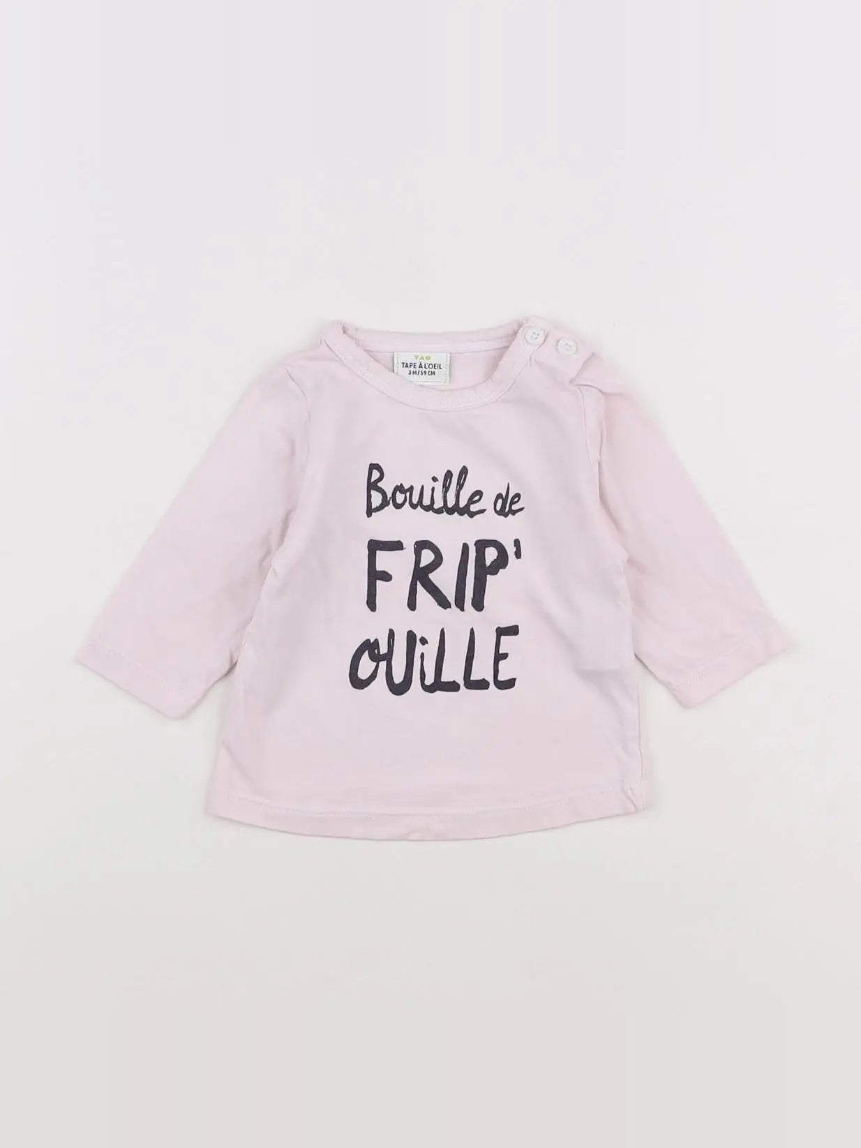 Tape à l'oeil - tee-shirt rose - 3 mois