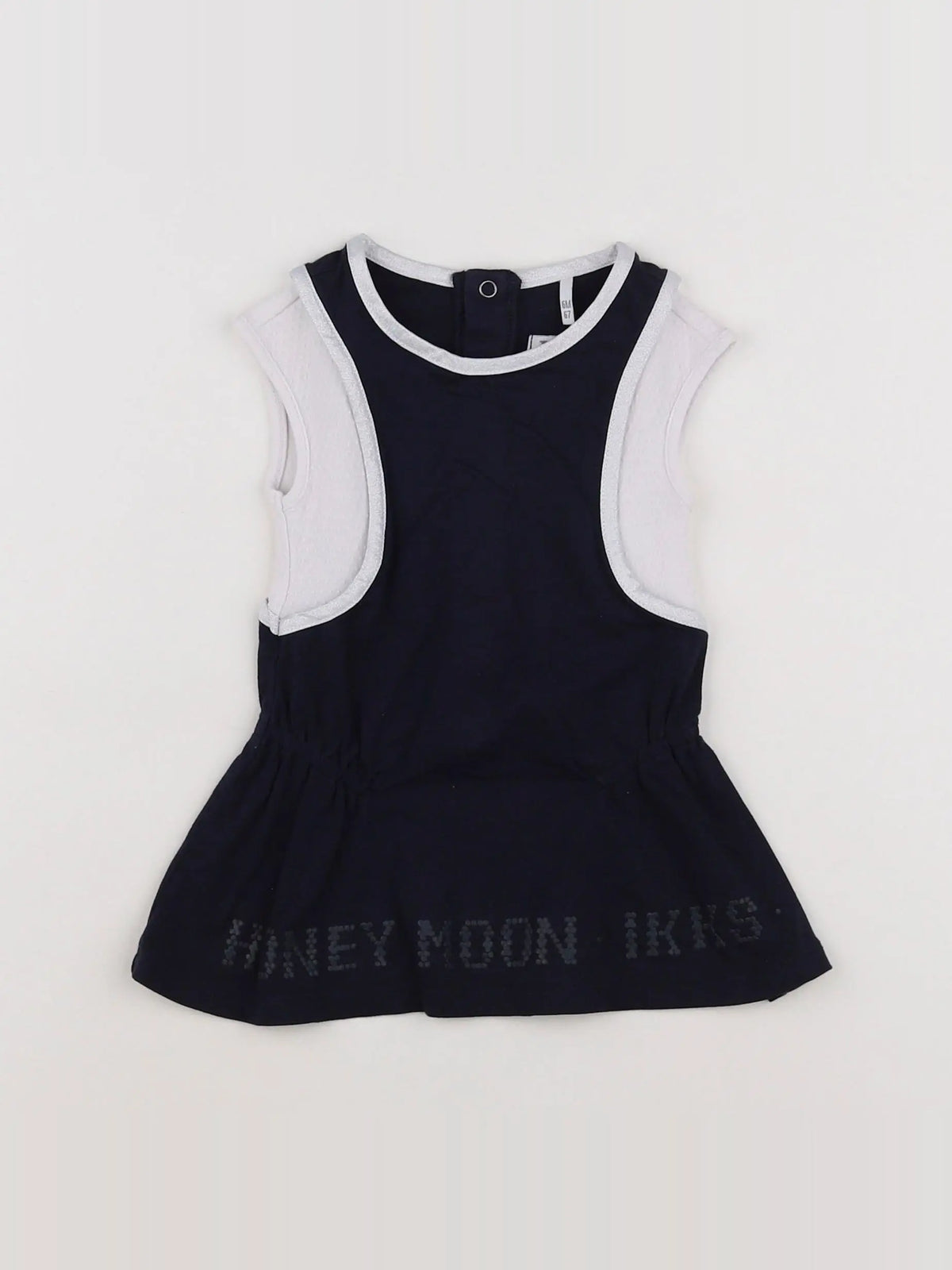 IKKS - robe blanc, bleu - 6 mois