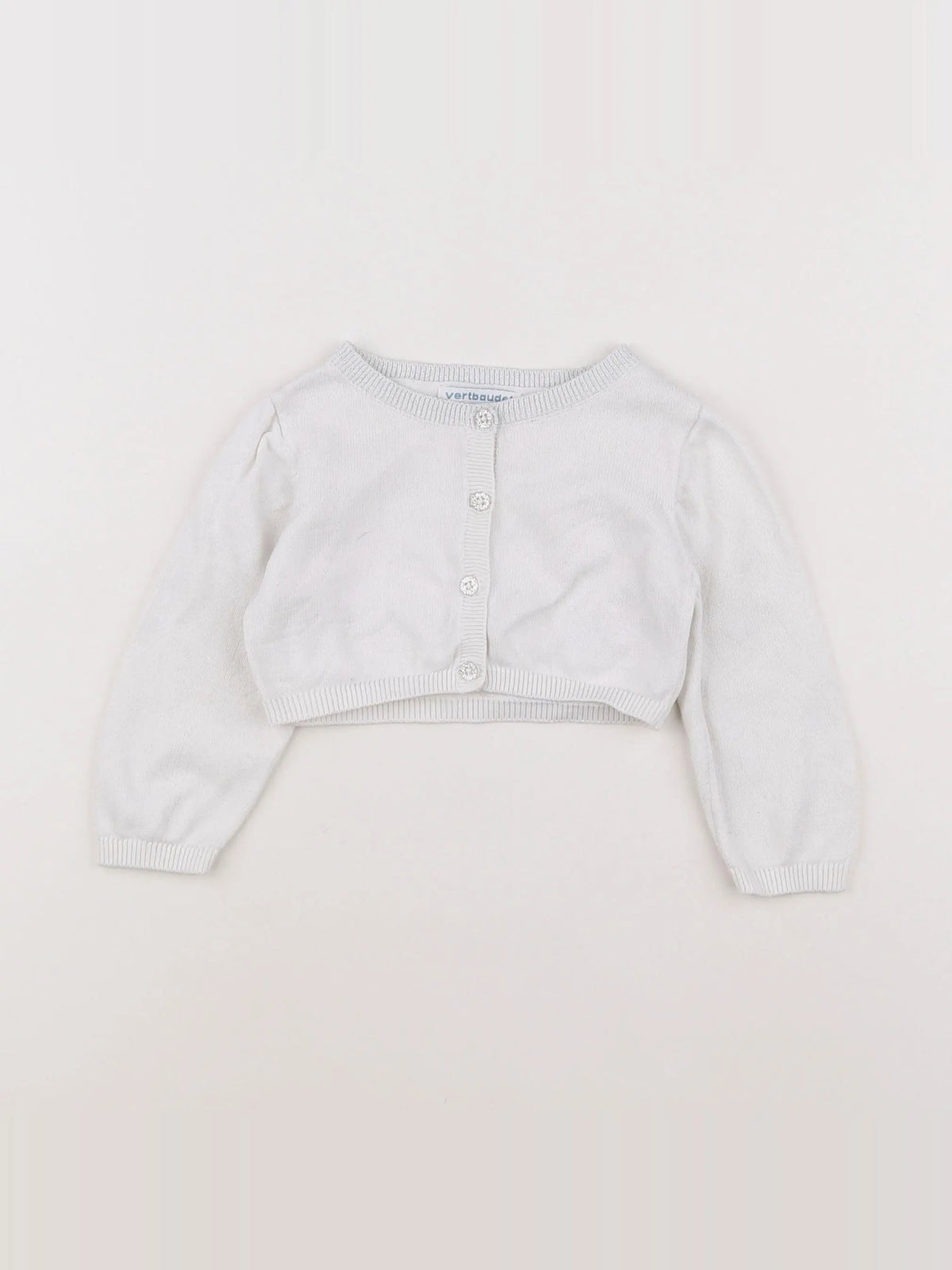 Vertbaudet - gilet blanc - 18 mois