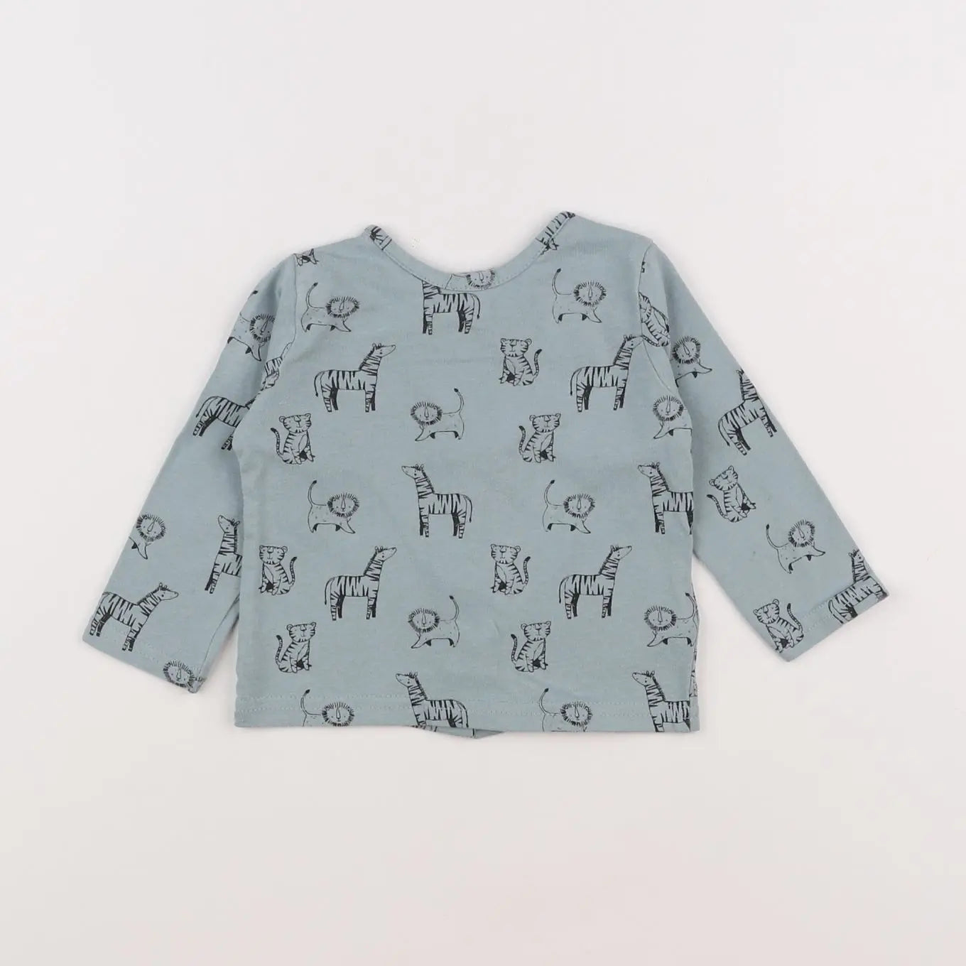 Vertbaudet - tee-shirt bleu, noir - 6 mois