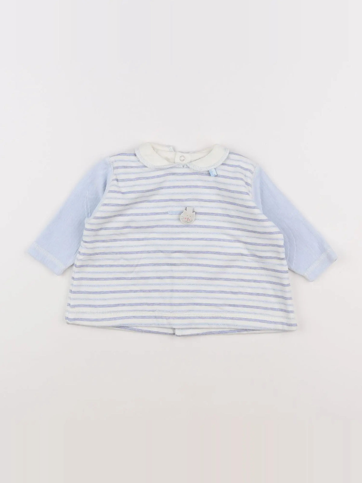 Absorba - tee-shirt bleu, blanc - 6 mois