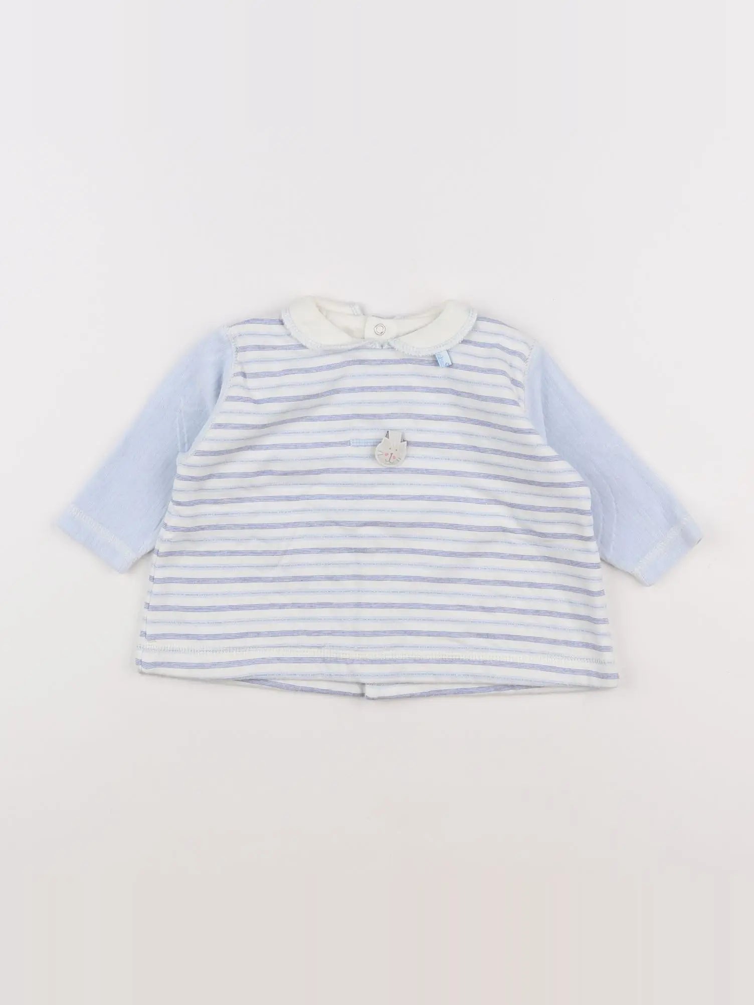 Absorba - tee-shirt bleu, blanc - 6 mois