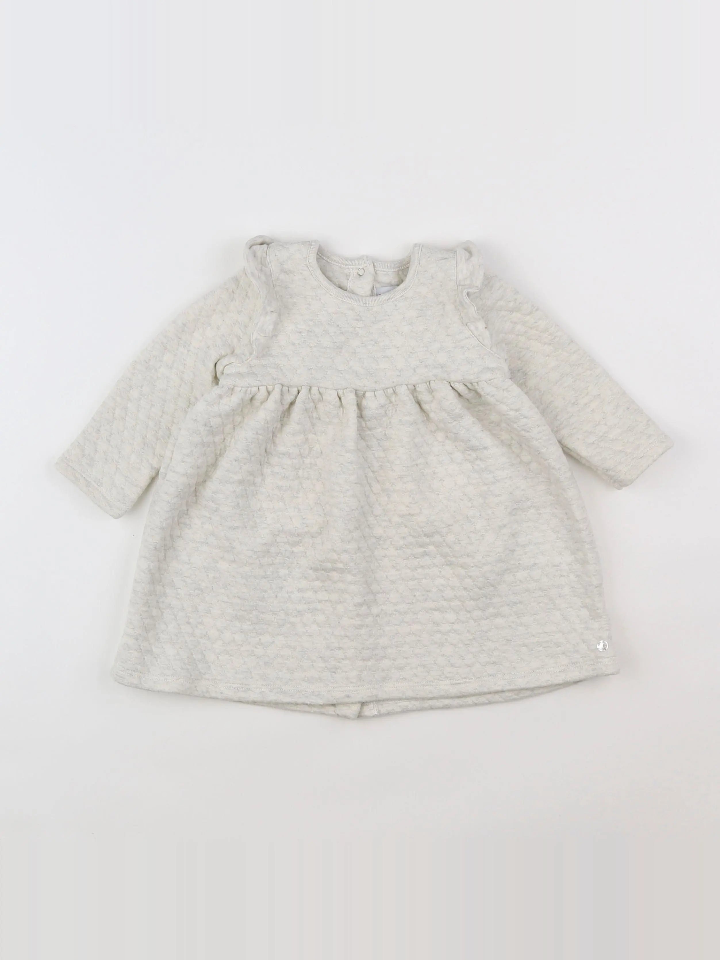 Petit Bateau - robe beige - 12 mois