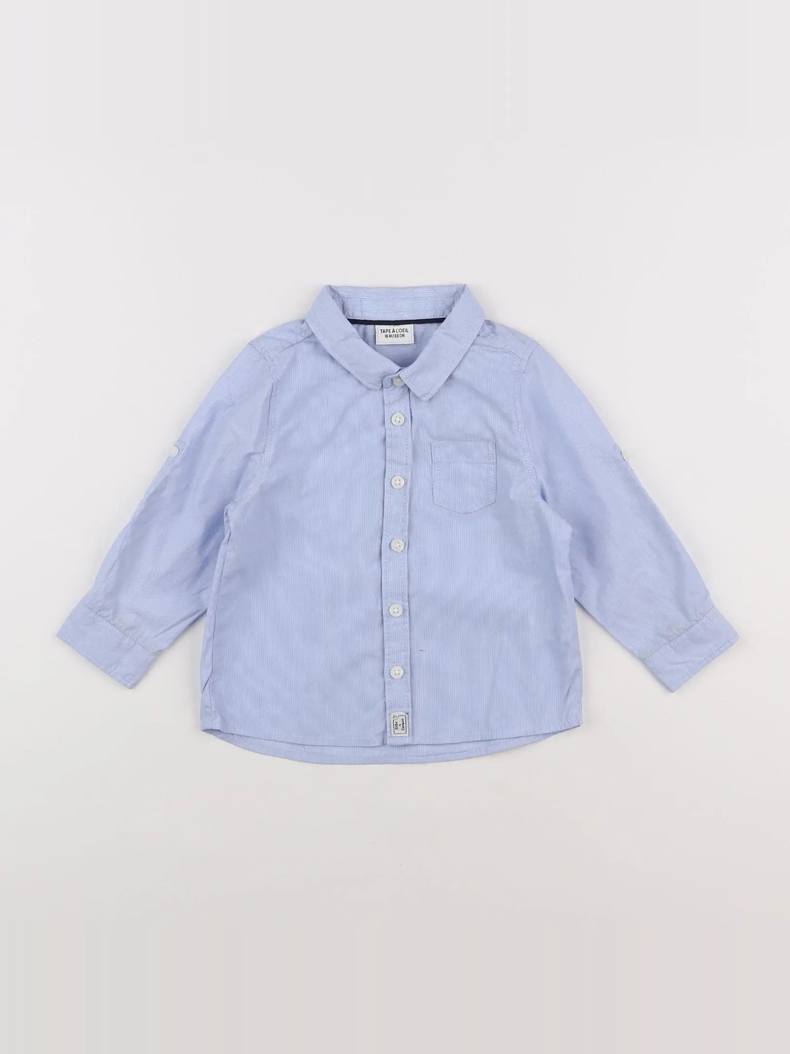Tape à l'oeil - chemise bleu - 18 mois