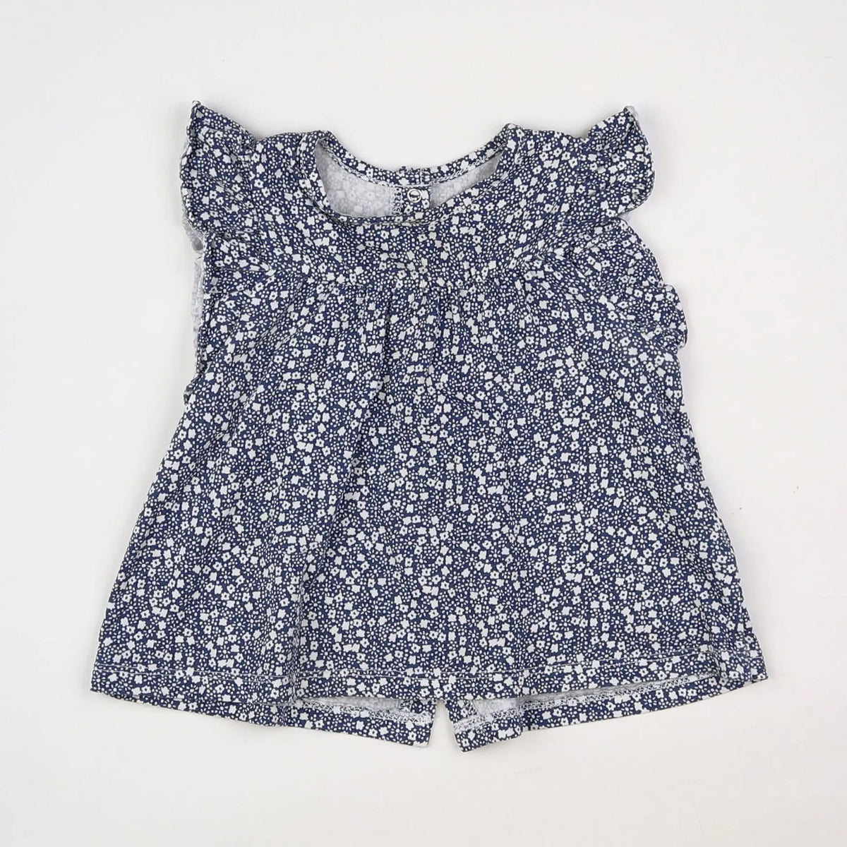 Vertbaudet - tee-shirt blanc, bleu - 18 mois
